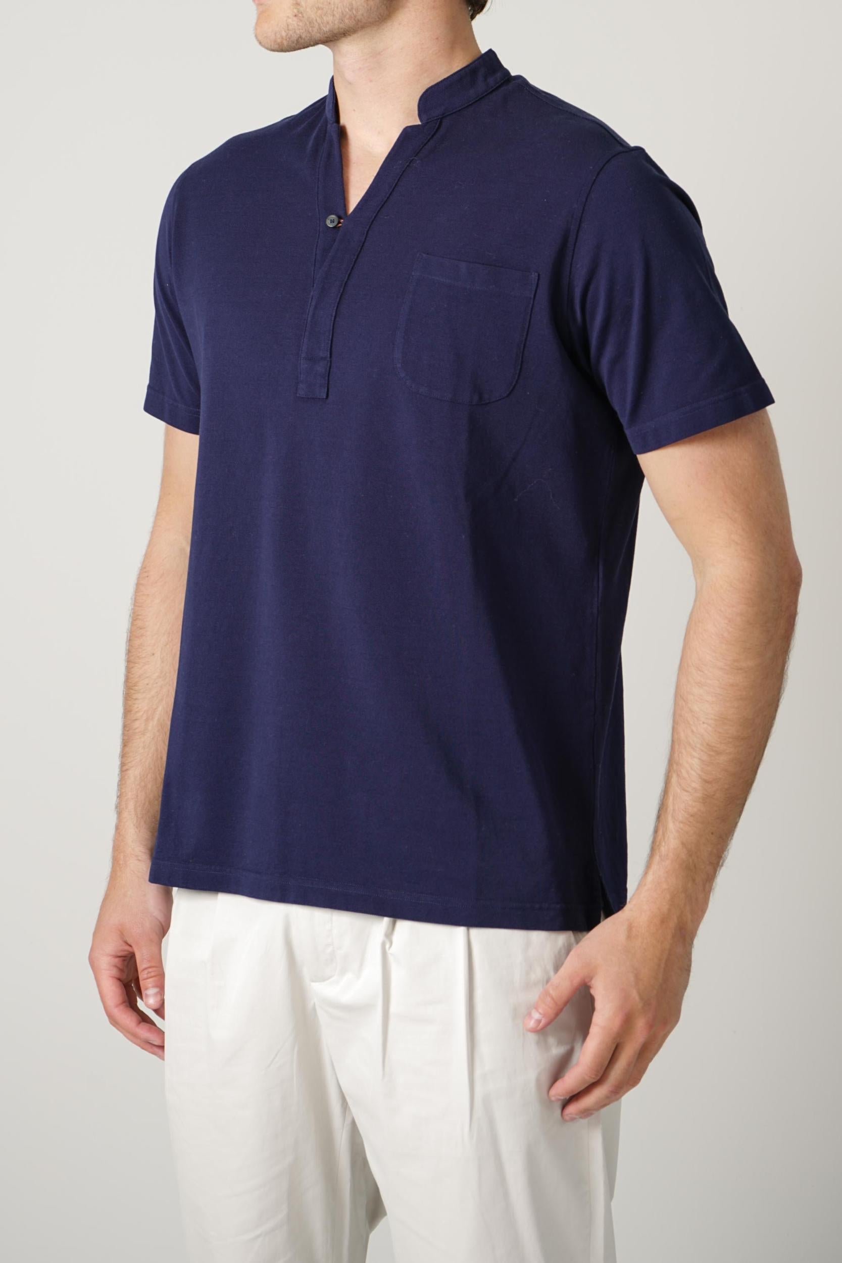Sease Fish Tail Short Polo Shirt Navy