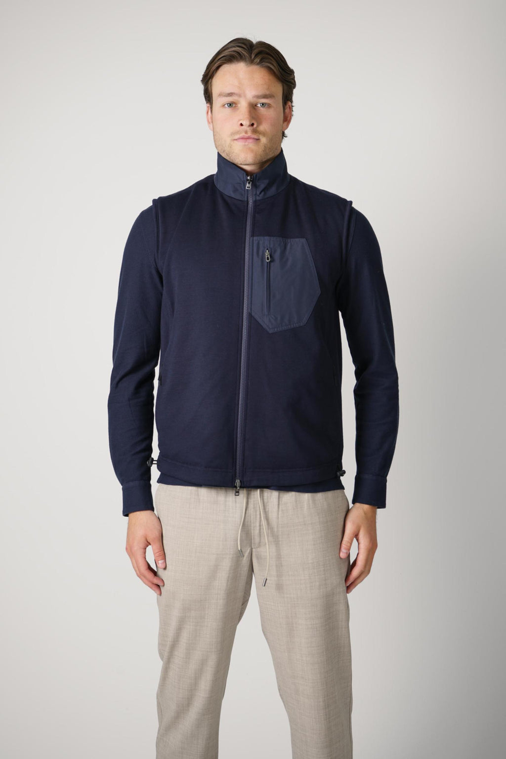 Sease Padded Explorer Vest Navy Blue