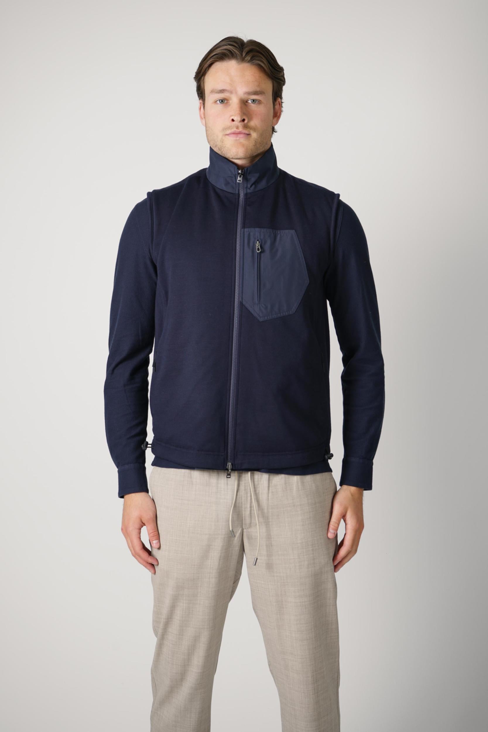Sease Padded Explorer Vest Navy Blue