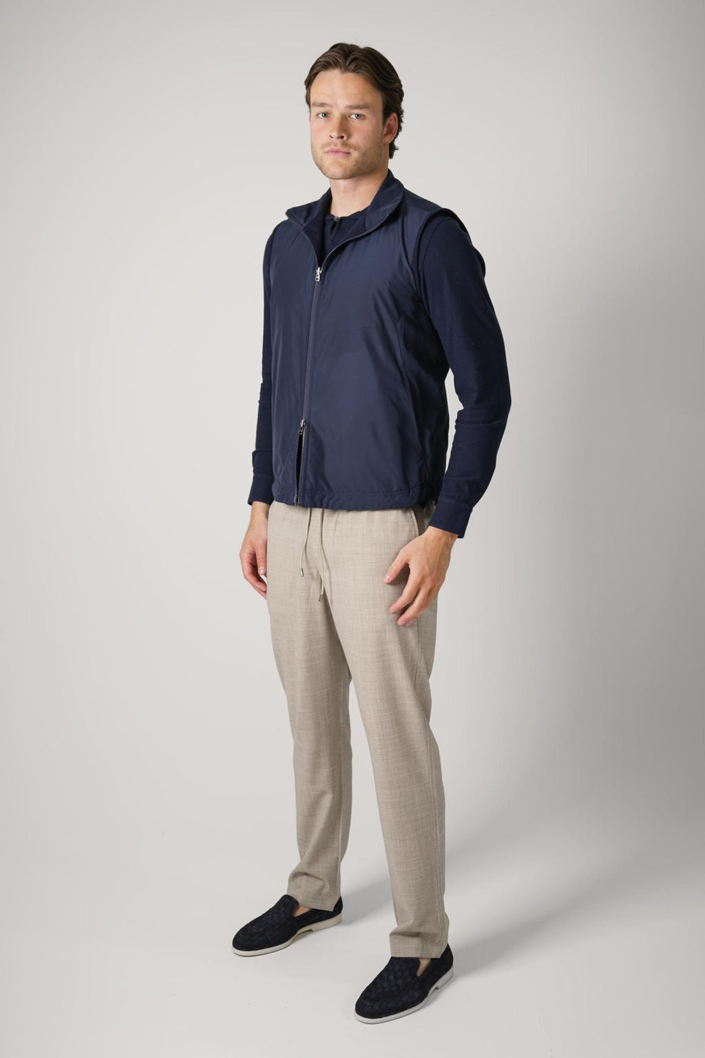Sease Padded Explorer Vest Navy Blue