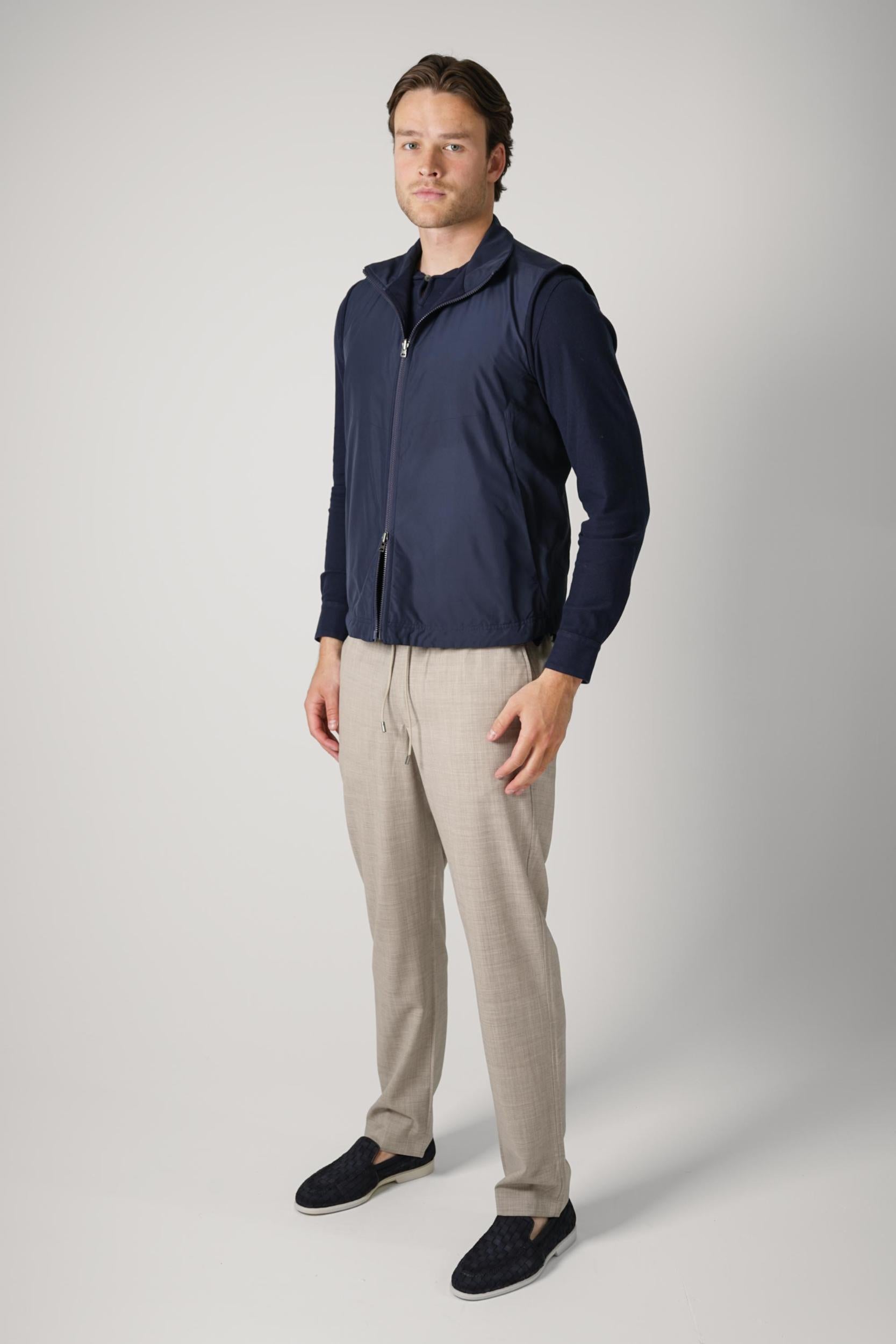 Sease Padded Explorer Vest Navy Blue