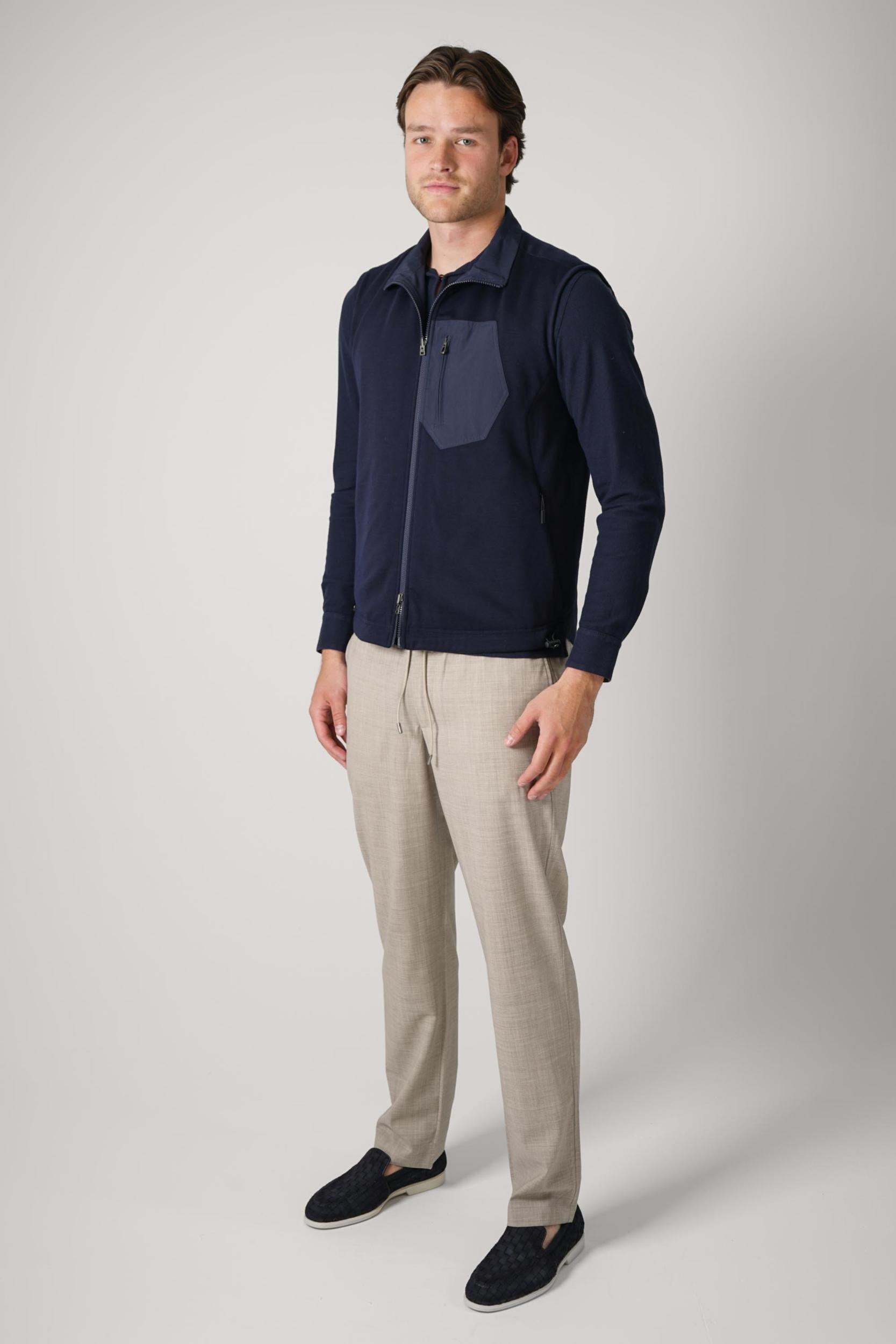 Sease Padded Explorer Vest Navy Blue
