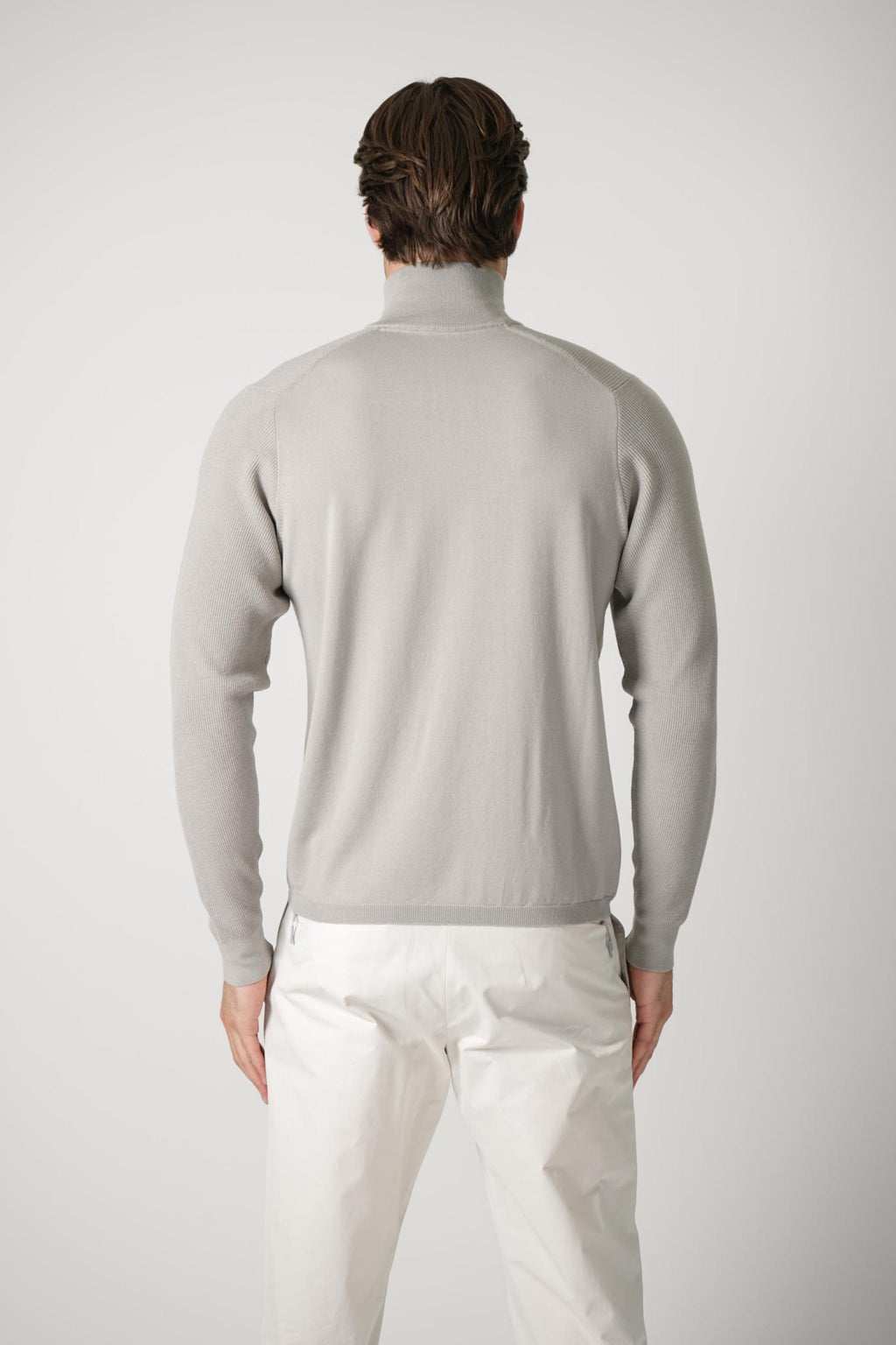 Sease Waffle Half Zip Turtle Neck Driftwood