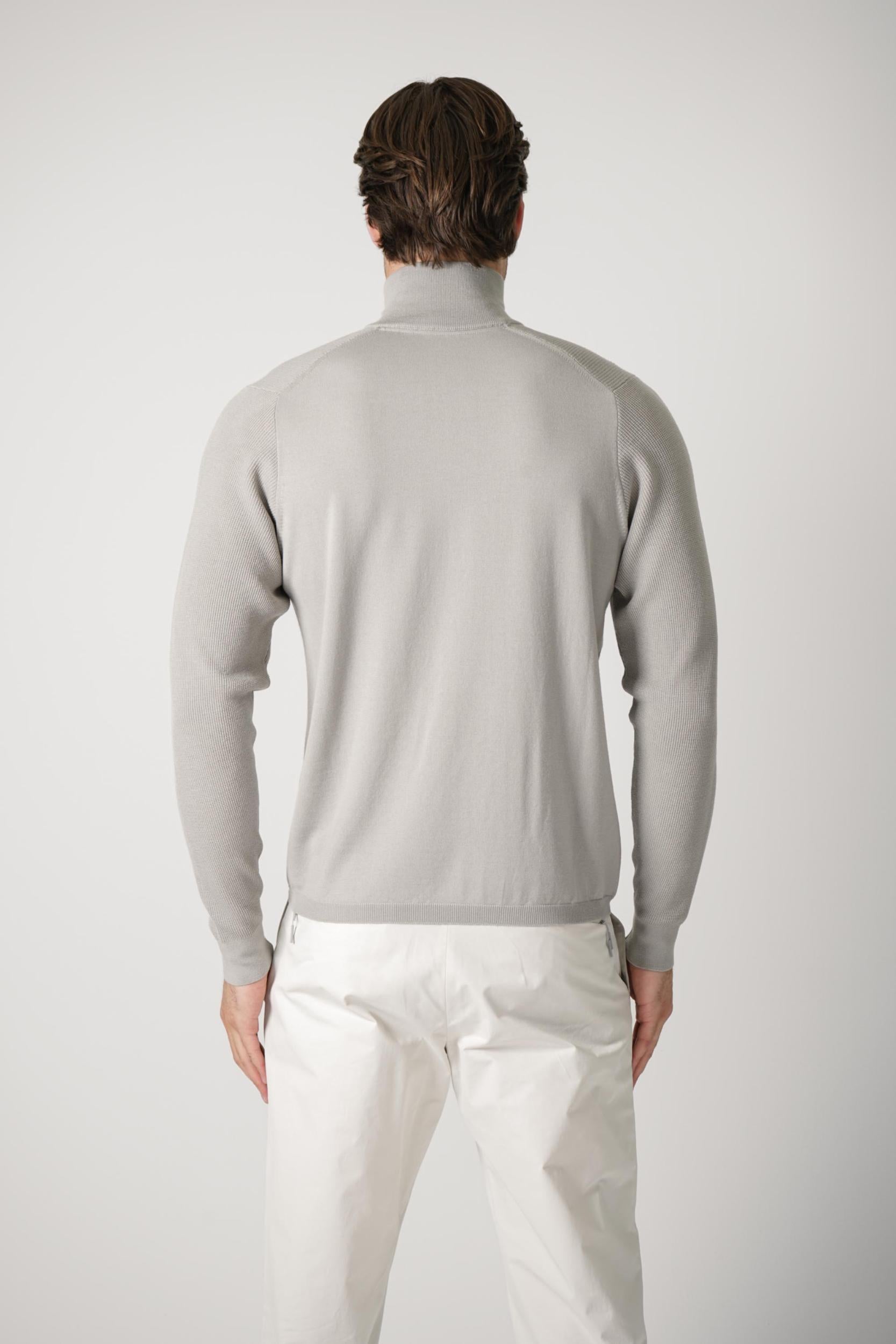 Sease Waffle Half Zip Turtle Neck Driftwood