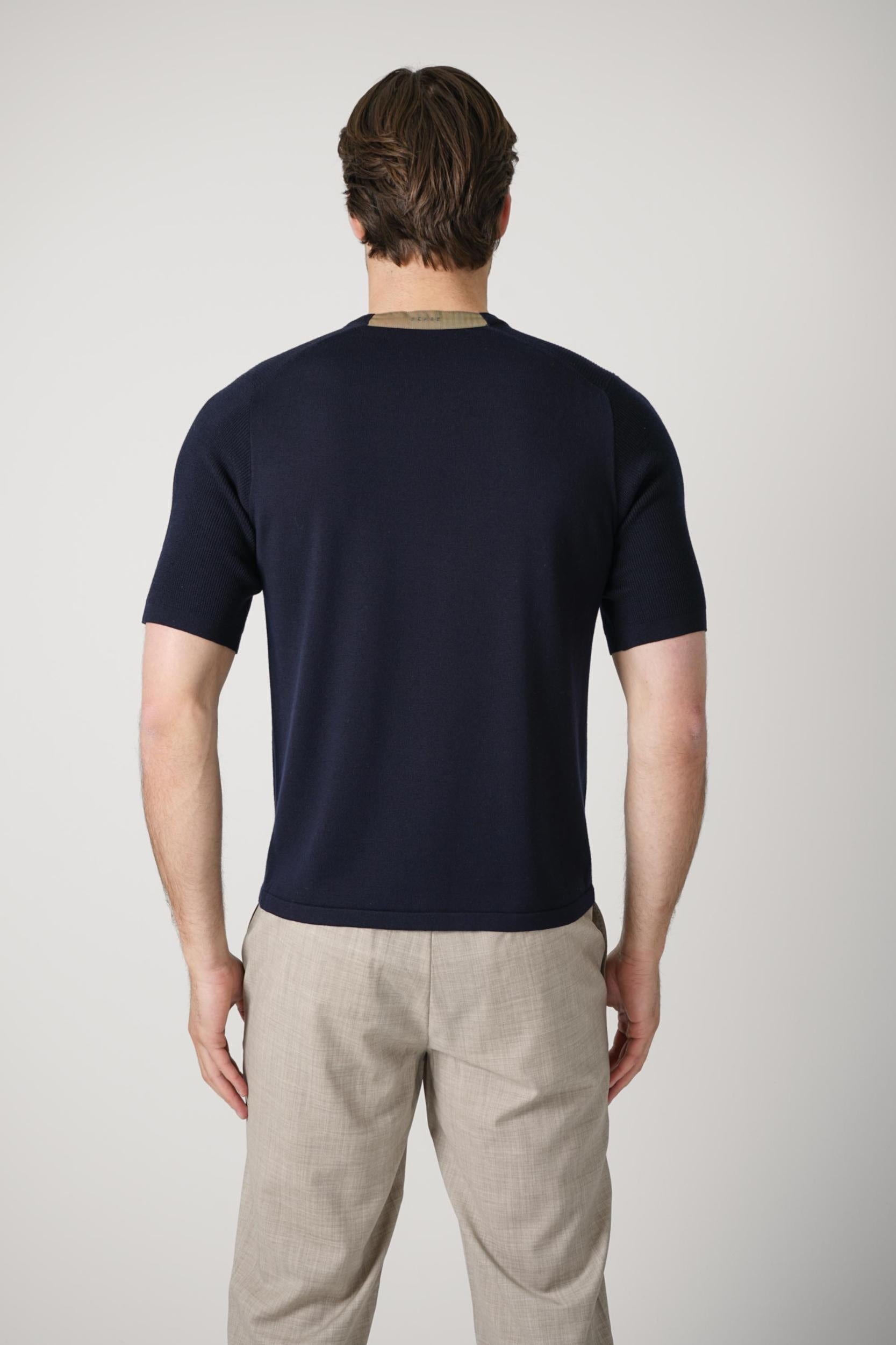 Sease Waffle Short Sleeve Midnight Blue