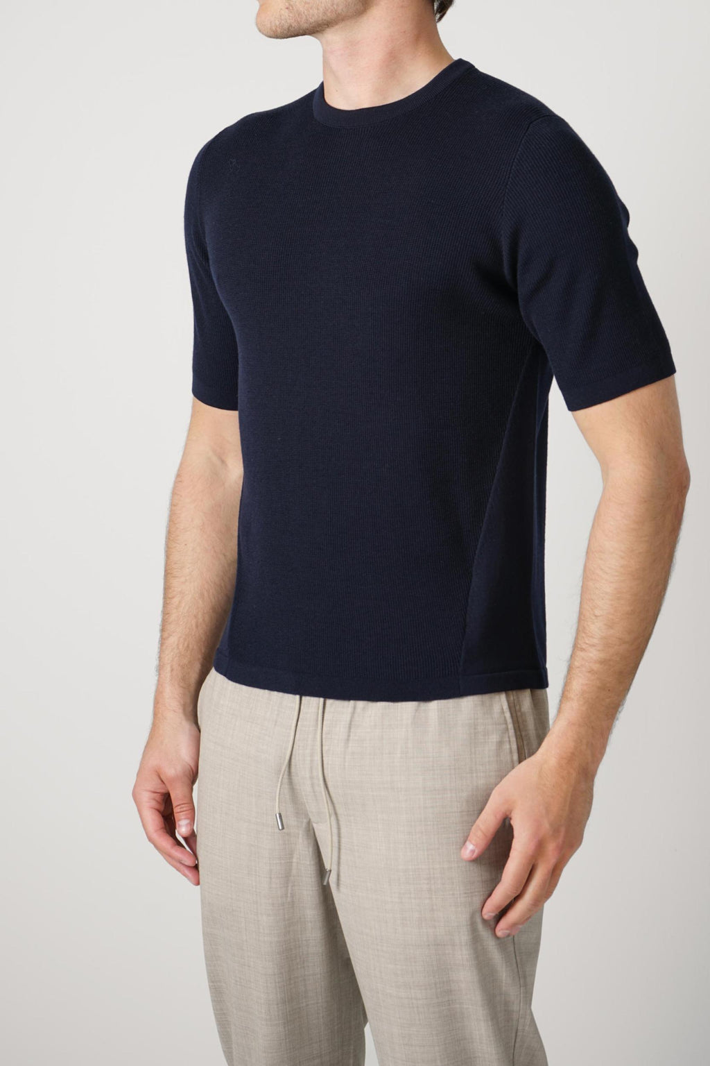Sease Waffle Short Sleeve Midnight Blue