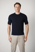 Sease Waffle Short Sleeve Midnight Blue