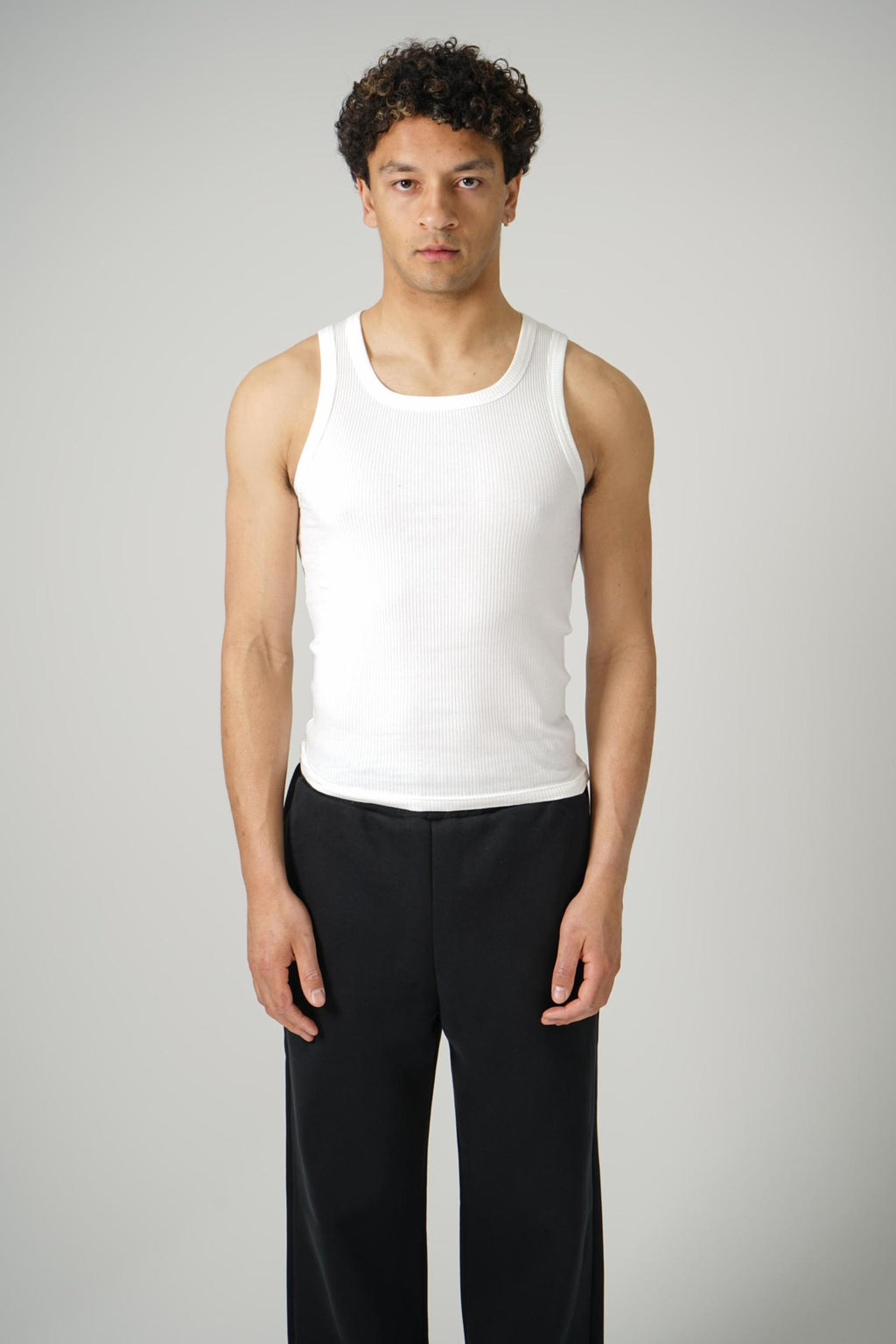 Seventh Base Rib Vest Flat White