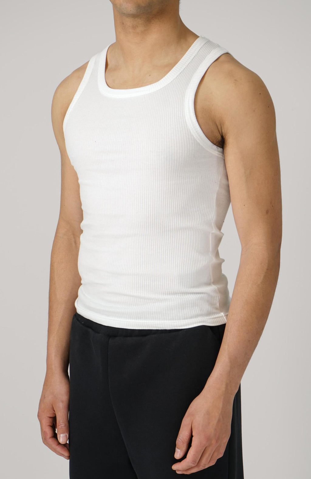 Seventh Base Rib Vest Flat White