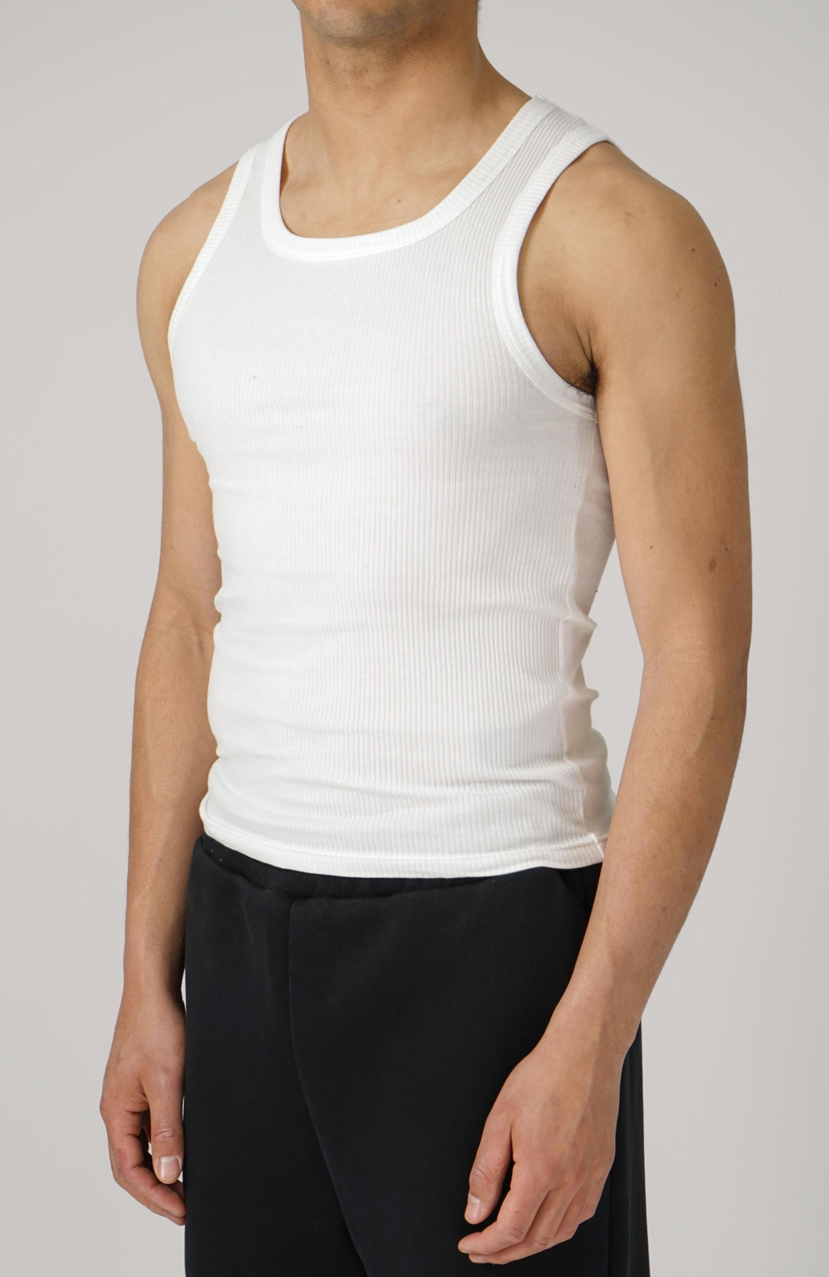 Seventh Base Rib Vest Flat White