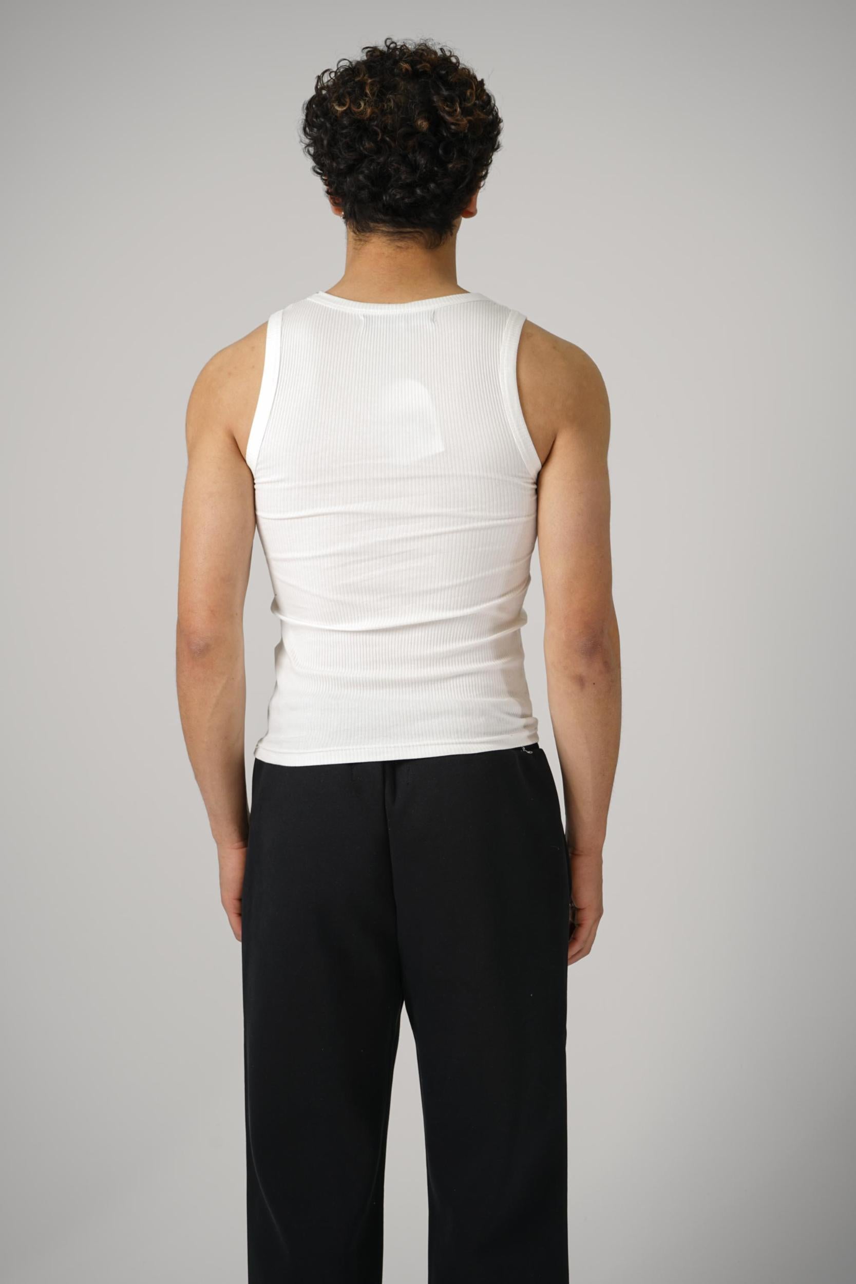 Seventh Base Rib Vest Flat White