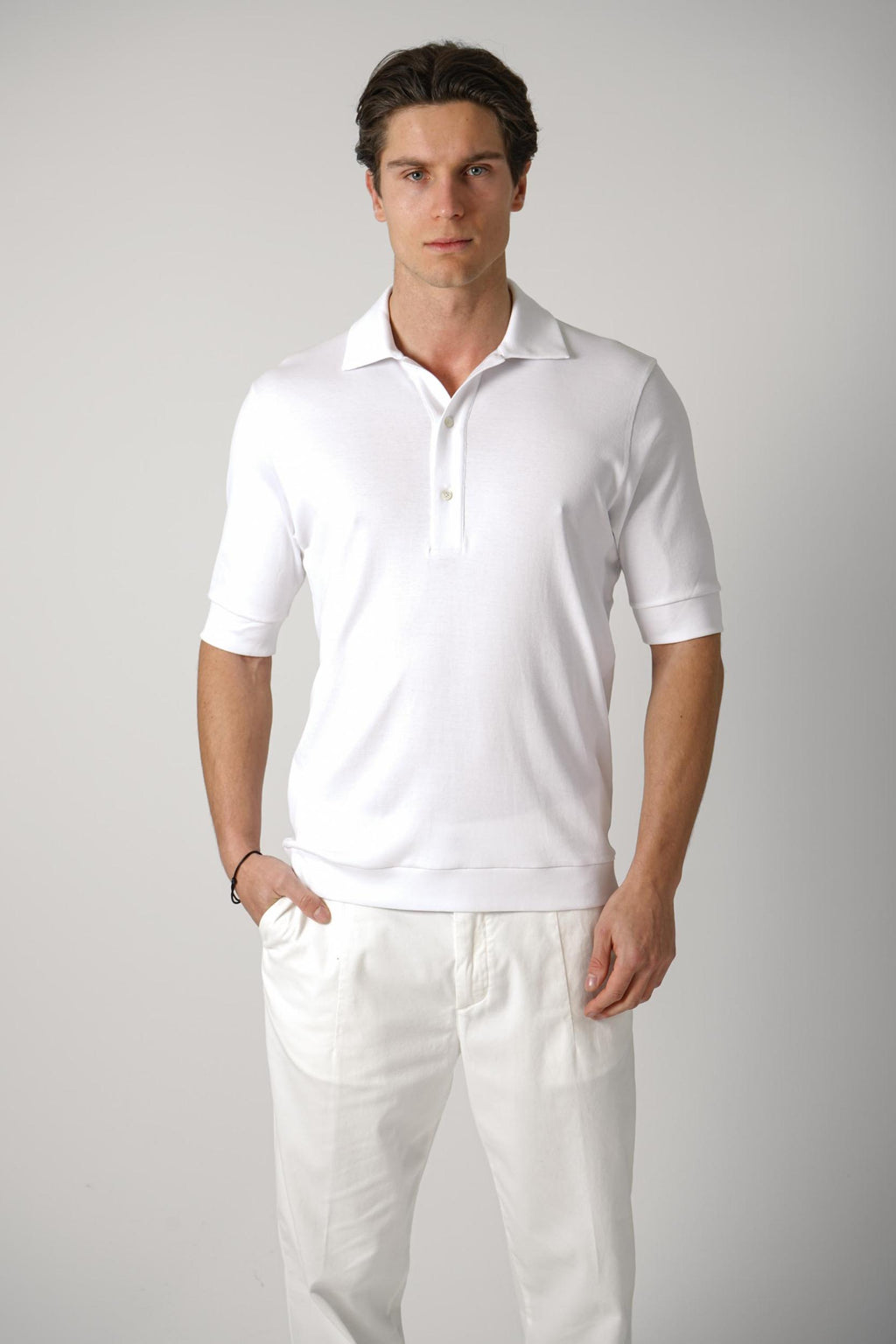 Stefan Brandt 100% Urpima Sea Island Polo Blanco