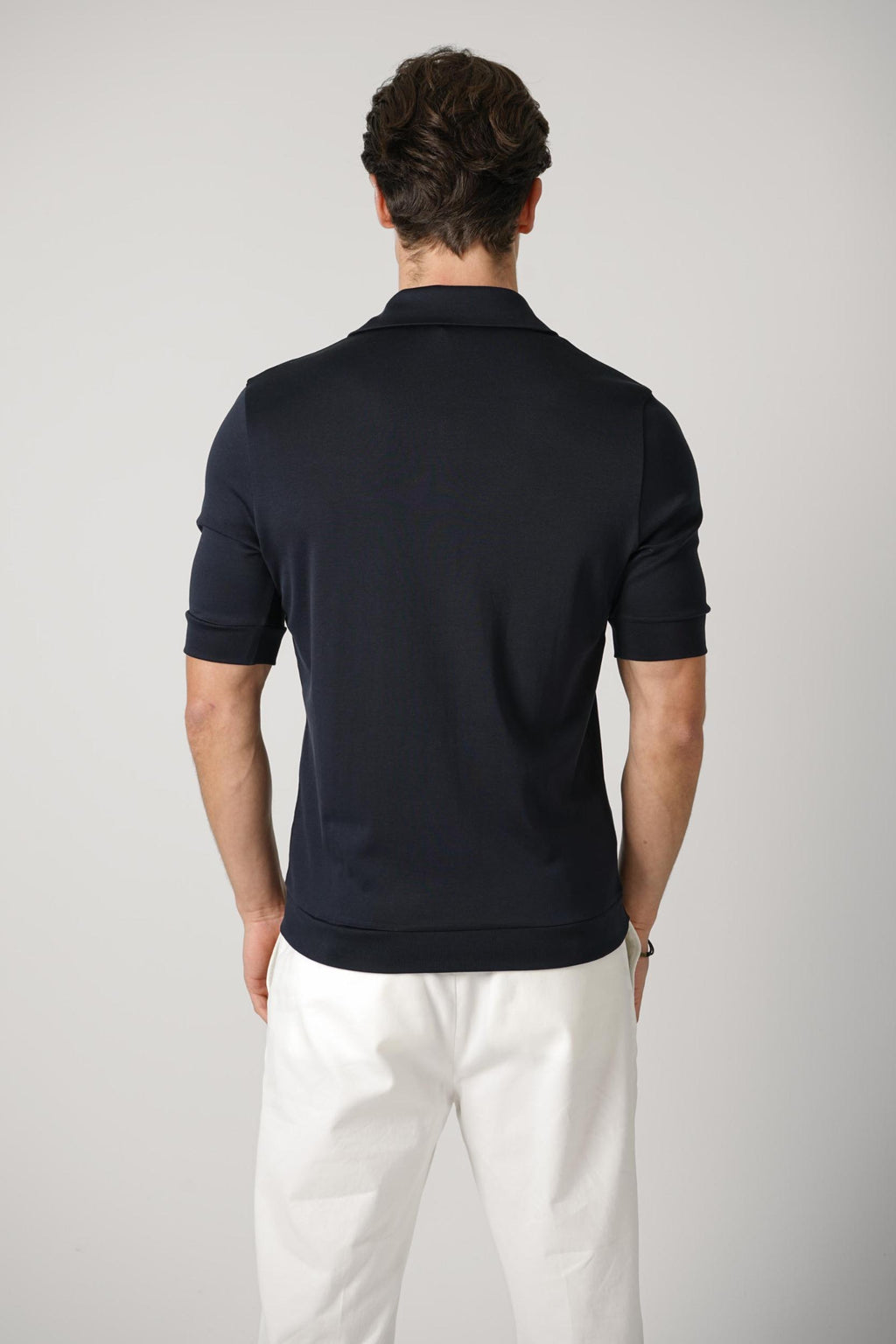 Stefan Brandt 100% Urpima Sea Island Polo Marino