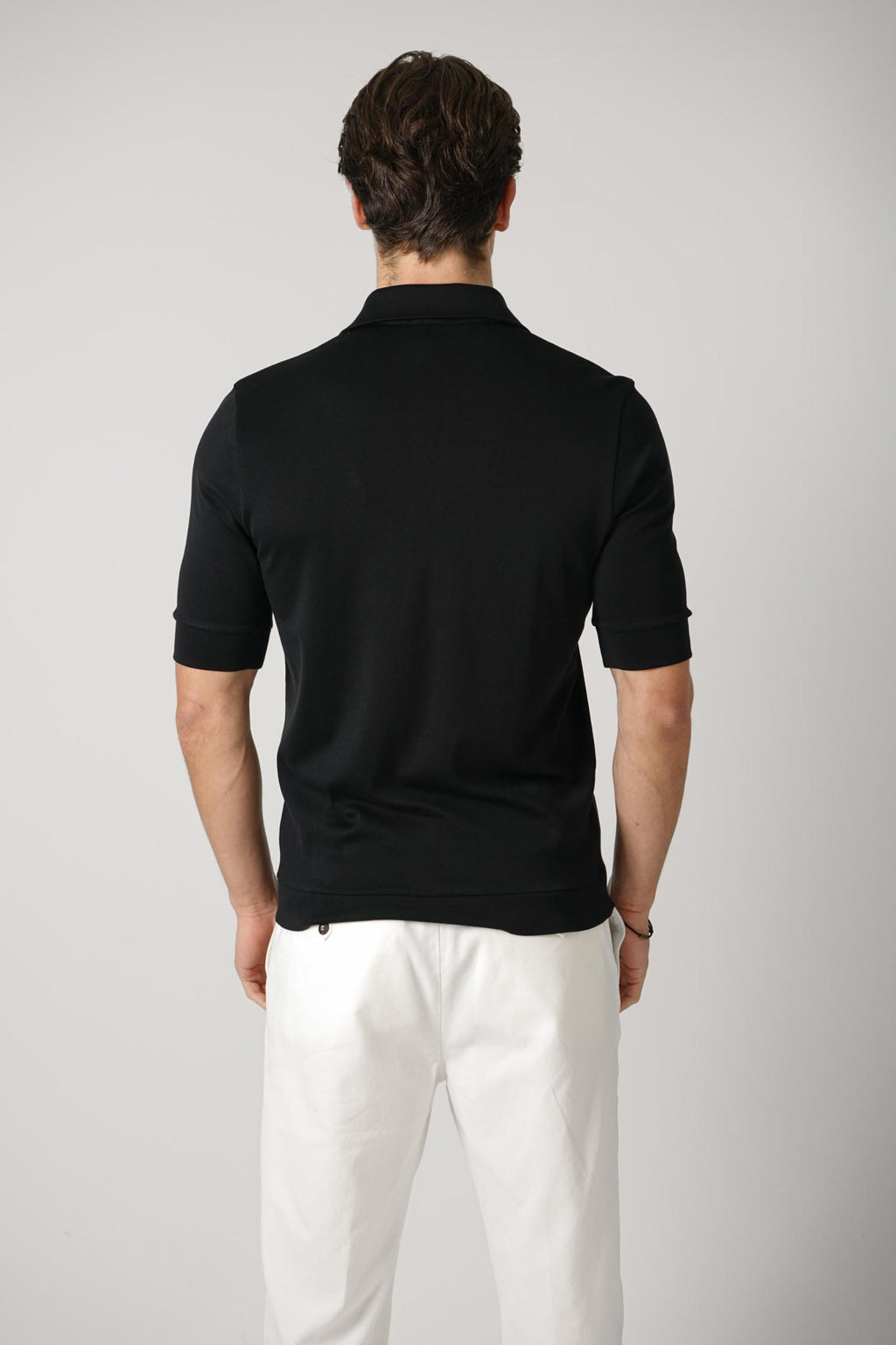 Stefan Brandt 100% Urpima Sea Island Polo Negro