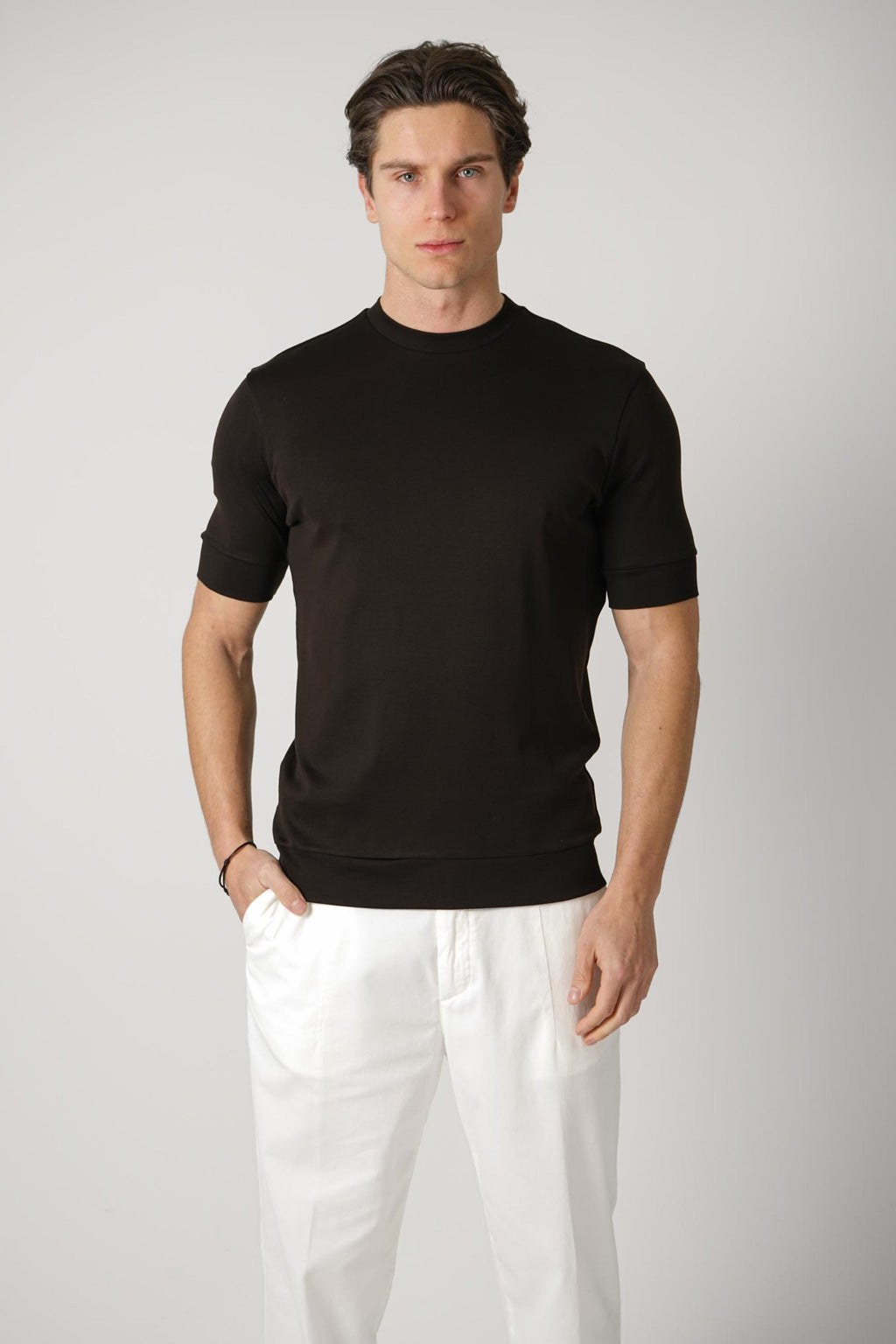 Stefan Brandt 100% Urpima Sea Island T-Shirt Choco