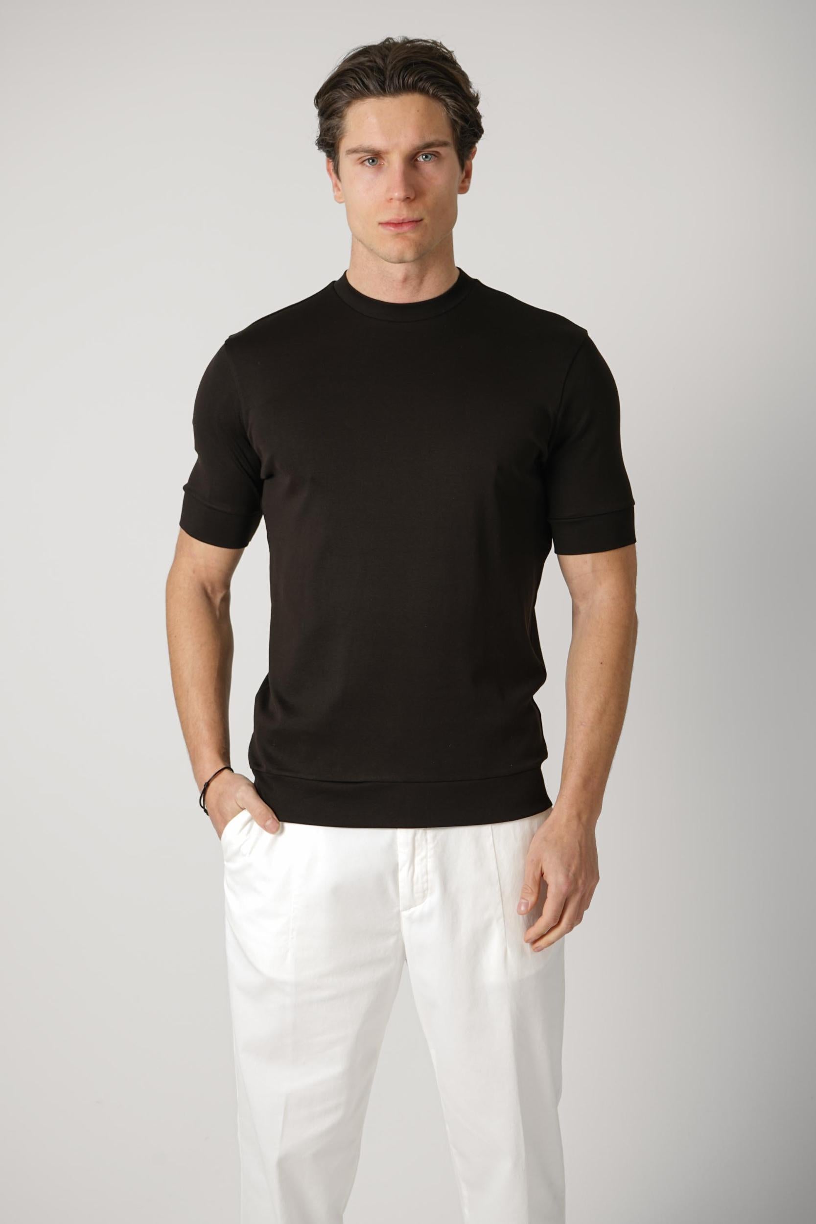 Stefan Brandt 100% Urpima Sea Island T-Shirt Choco