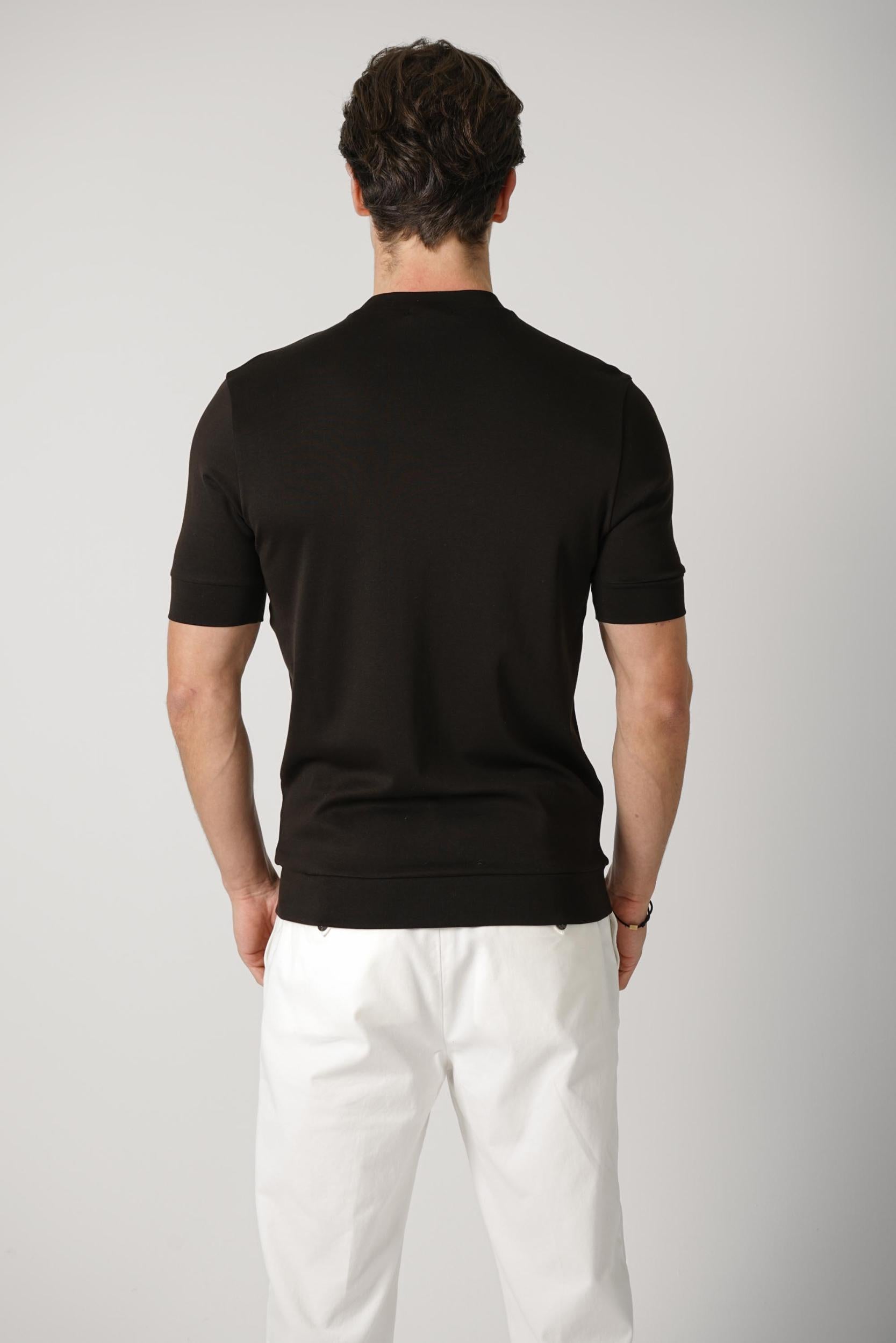 Stefan Brandt 100% Urpima Sea Island T-Shirt Choco