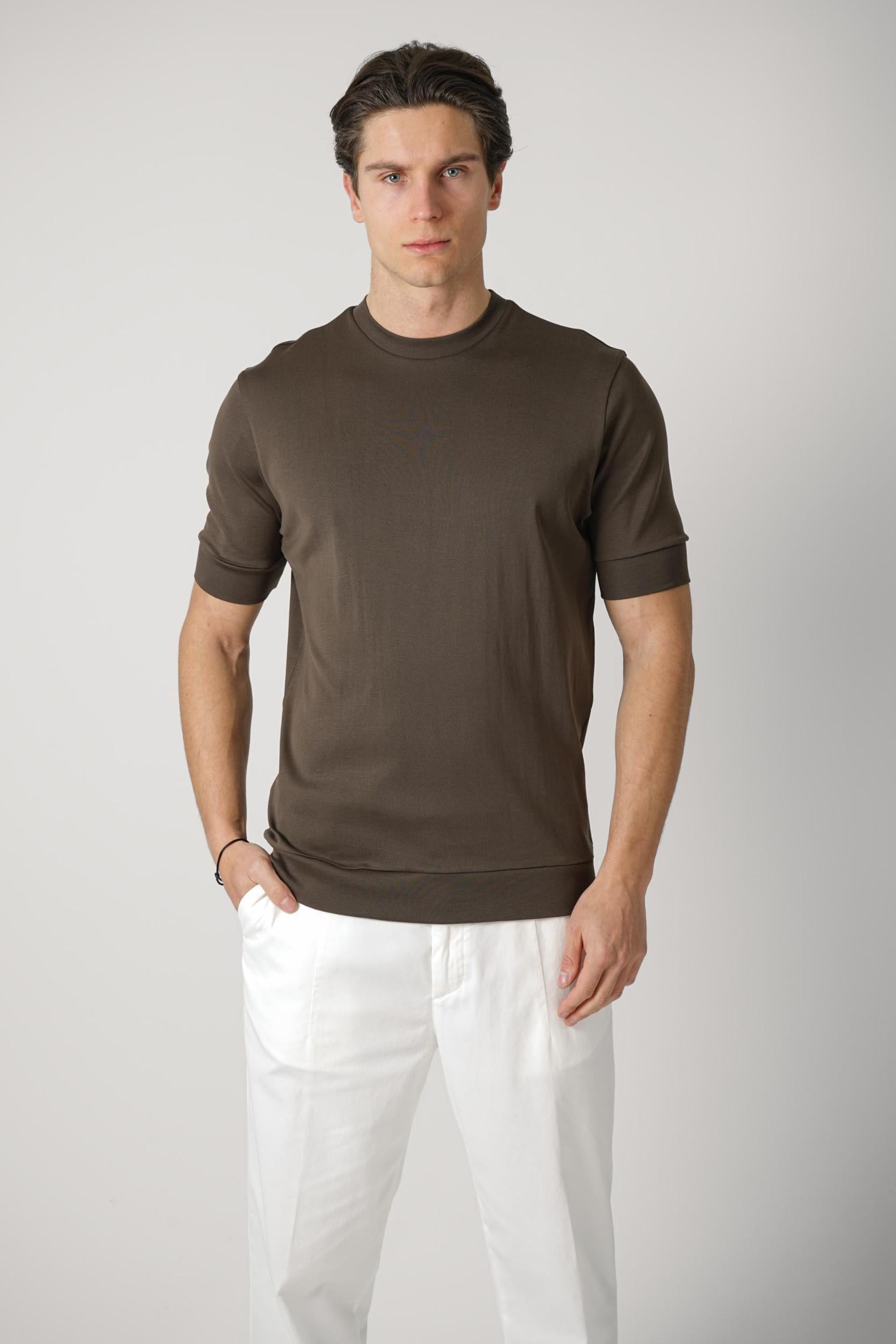 Stefan Brandt 100% Urpima Sea Island T-Shirt Fango