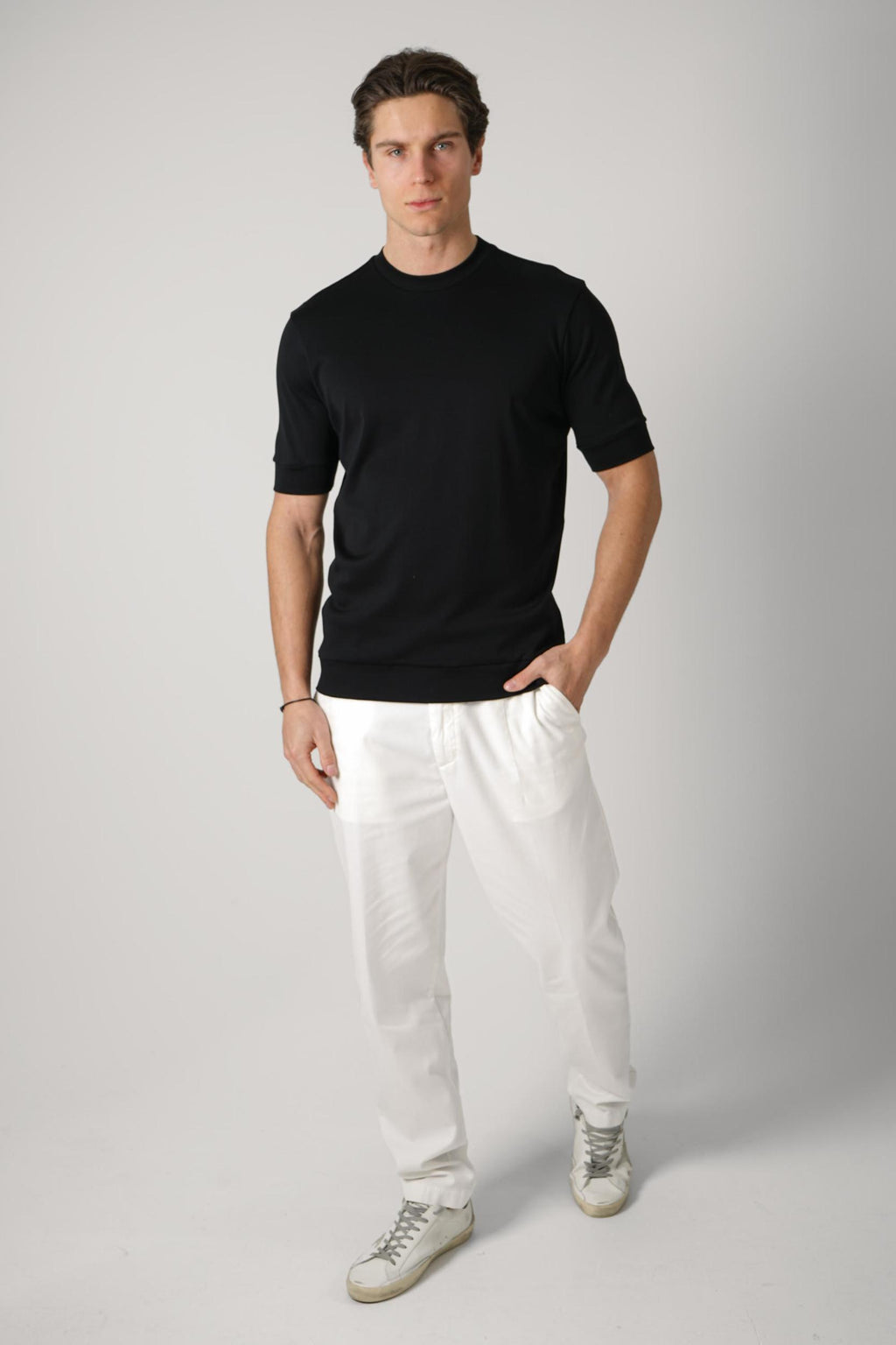 Stefan Brandt 100% Urpima Sea Island T-Shirt Negro