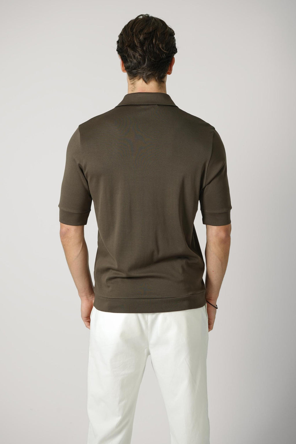 Stefan Brandt 100% Urprima Sea Island Polo Fango