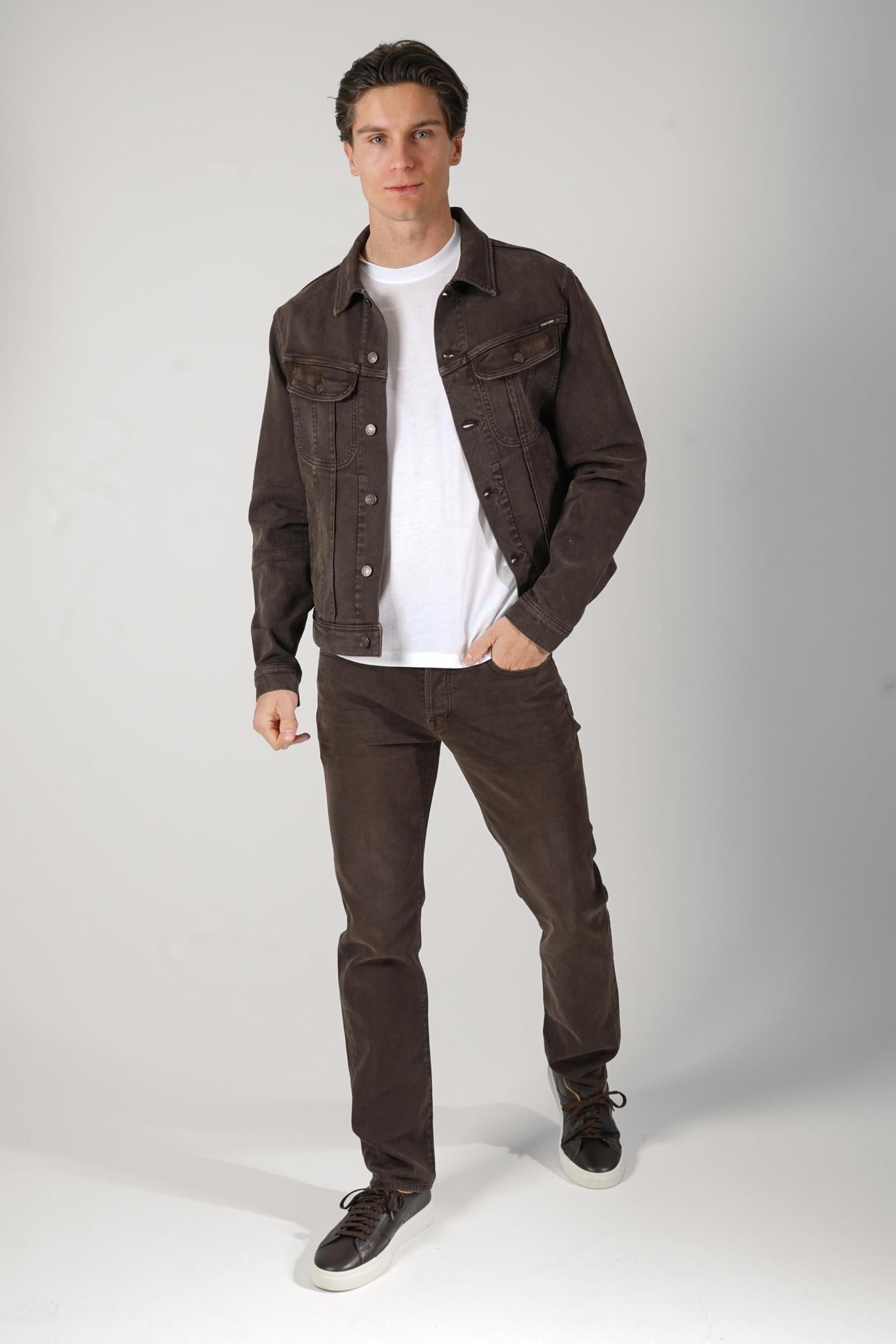 Tom Ford Denim Jacket Dark Chocolate