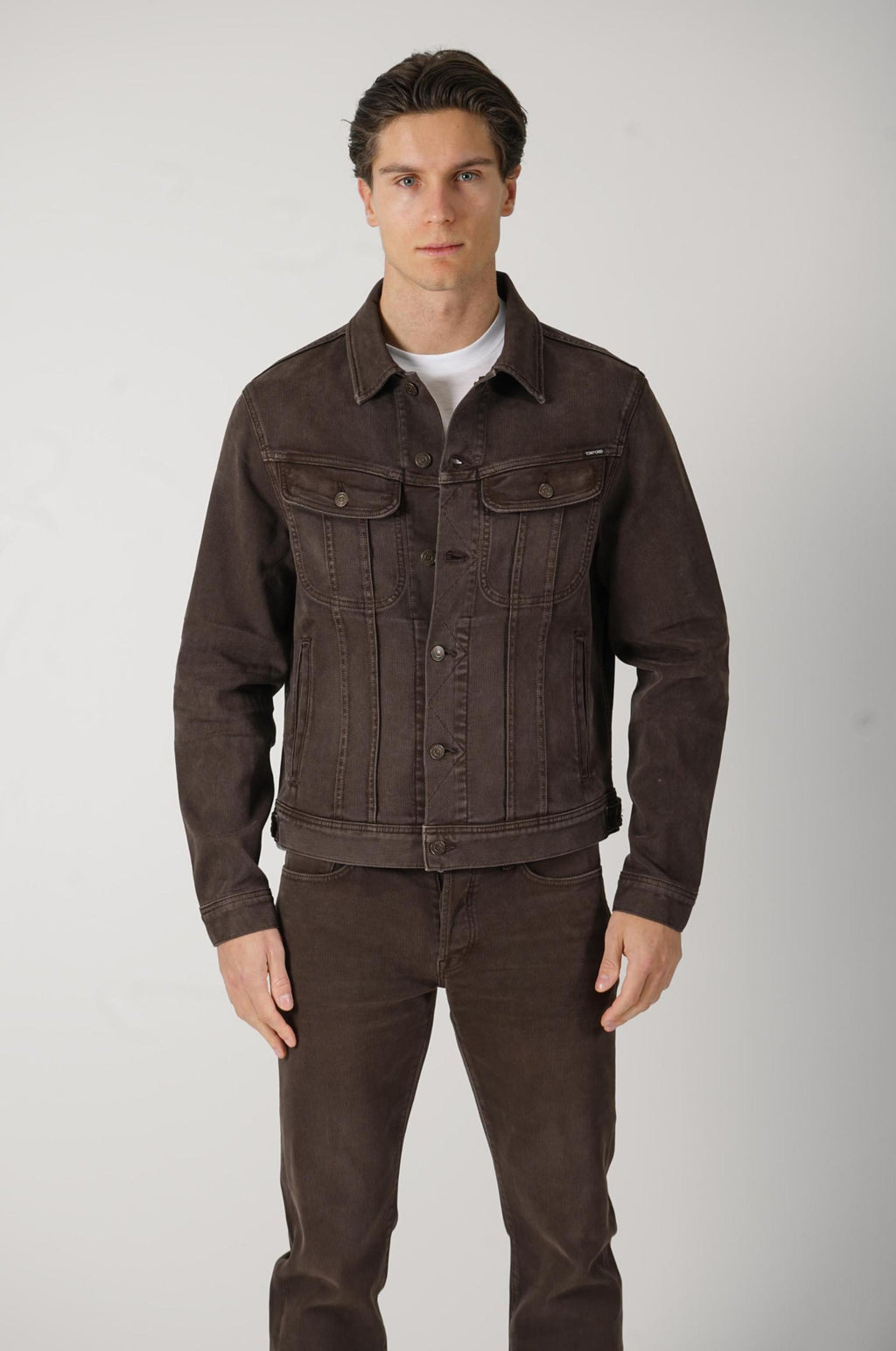 Tom Ford Denim Jacket Dark Chocolate