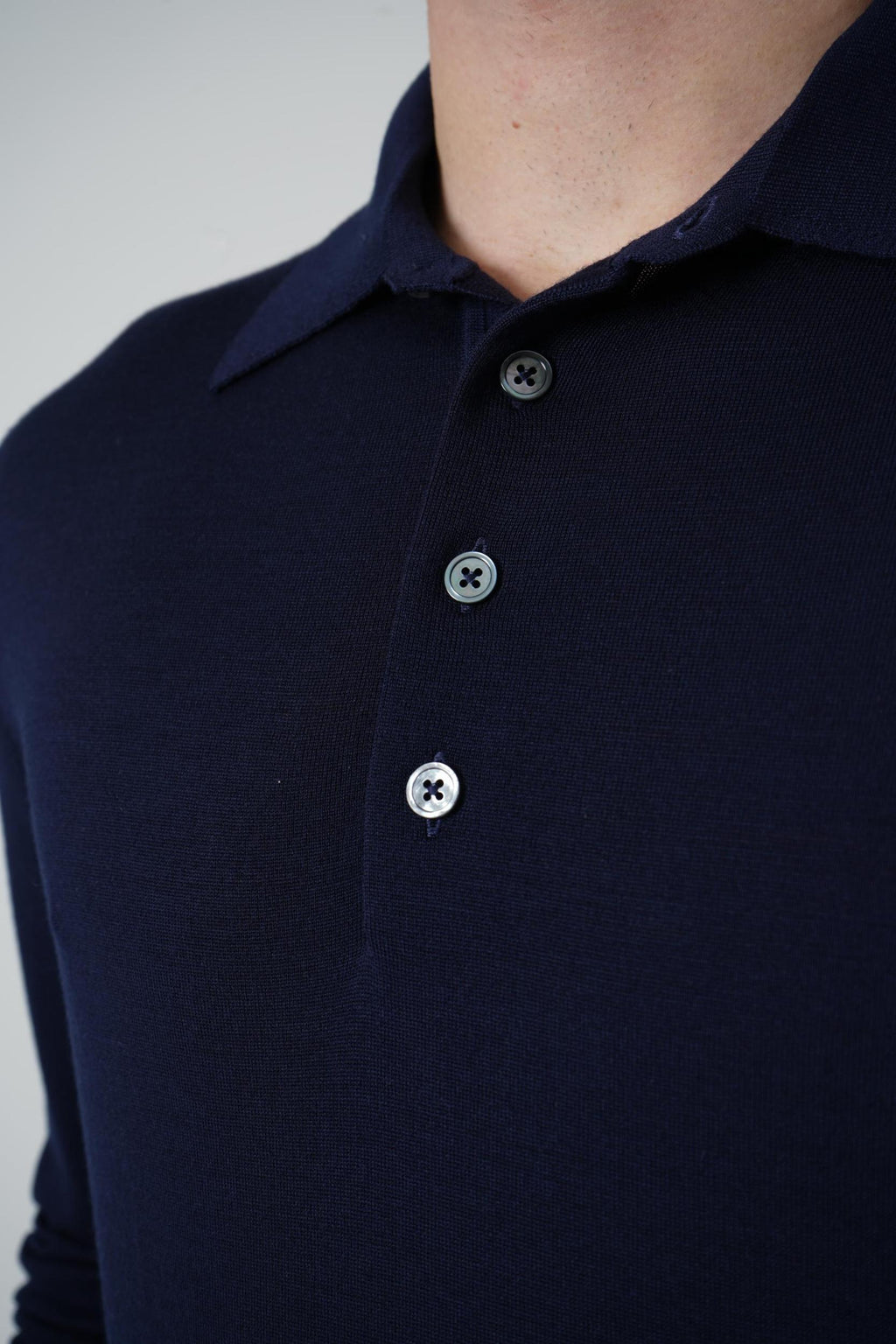Tom Ford Longsleeve Polo Navy Blue