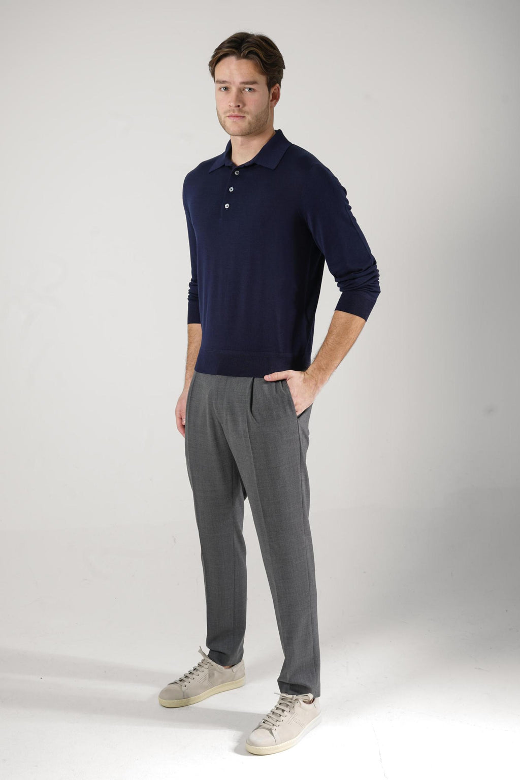 Tom Ford Longsleeve Polo Navy Blue