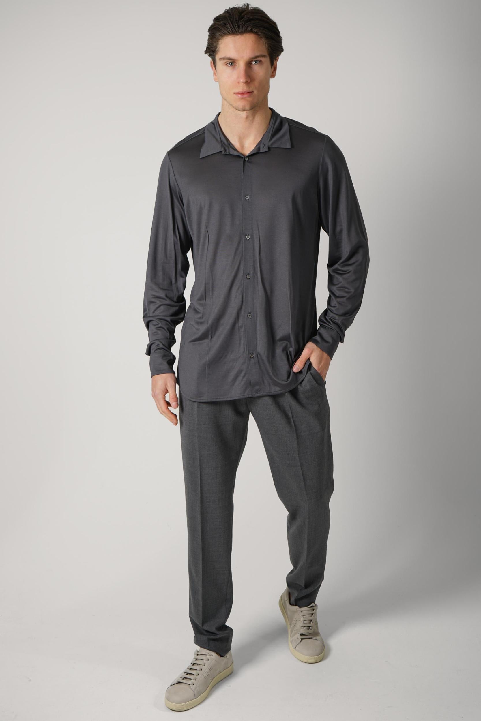 Tom Ford Silk-Satin Shirt Grey