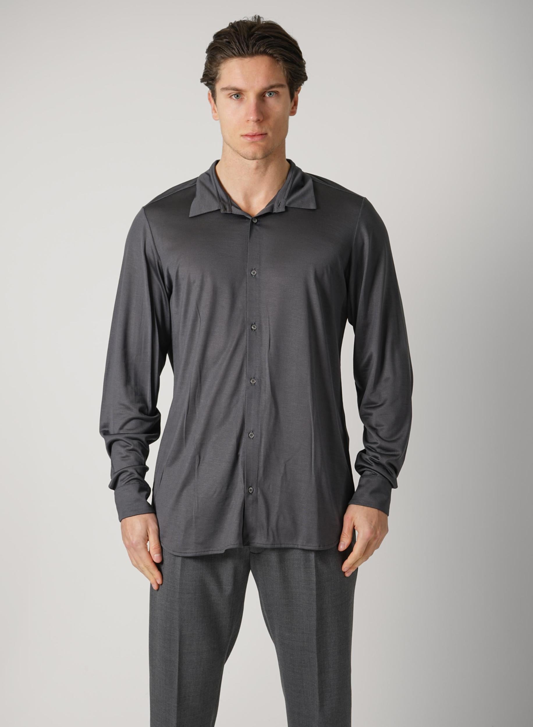 Tom Ford Silk-Satin Shirt Grey