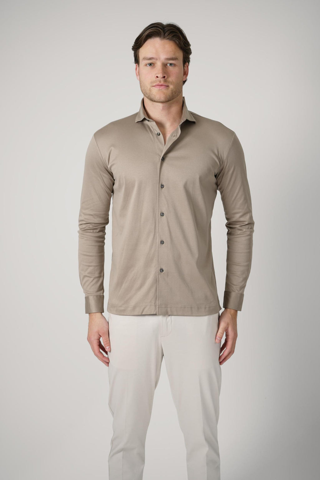 Valenza Interlock Supima Shirt Lead Grey