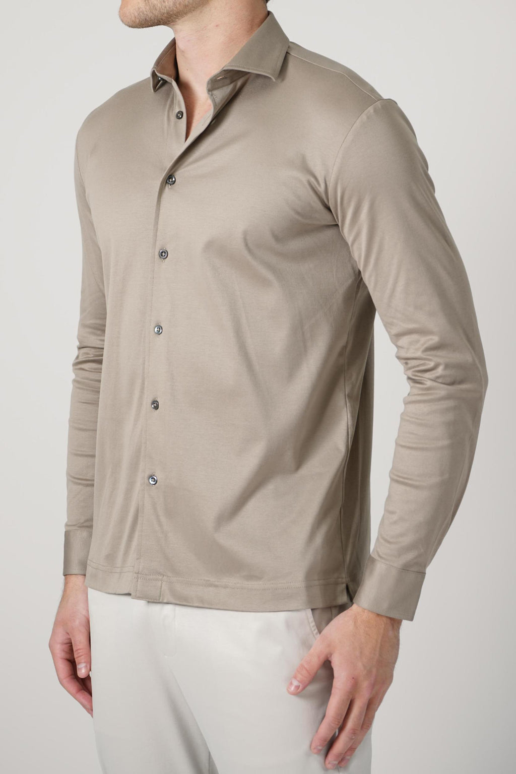 Valenza Interlock Supima Shirt Lead Grey