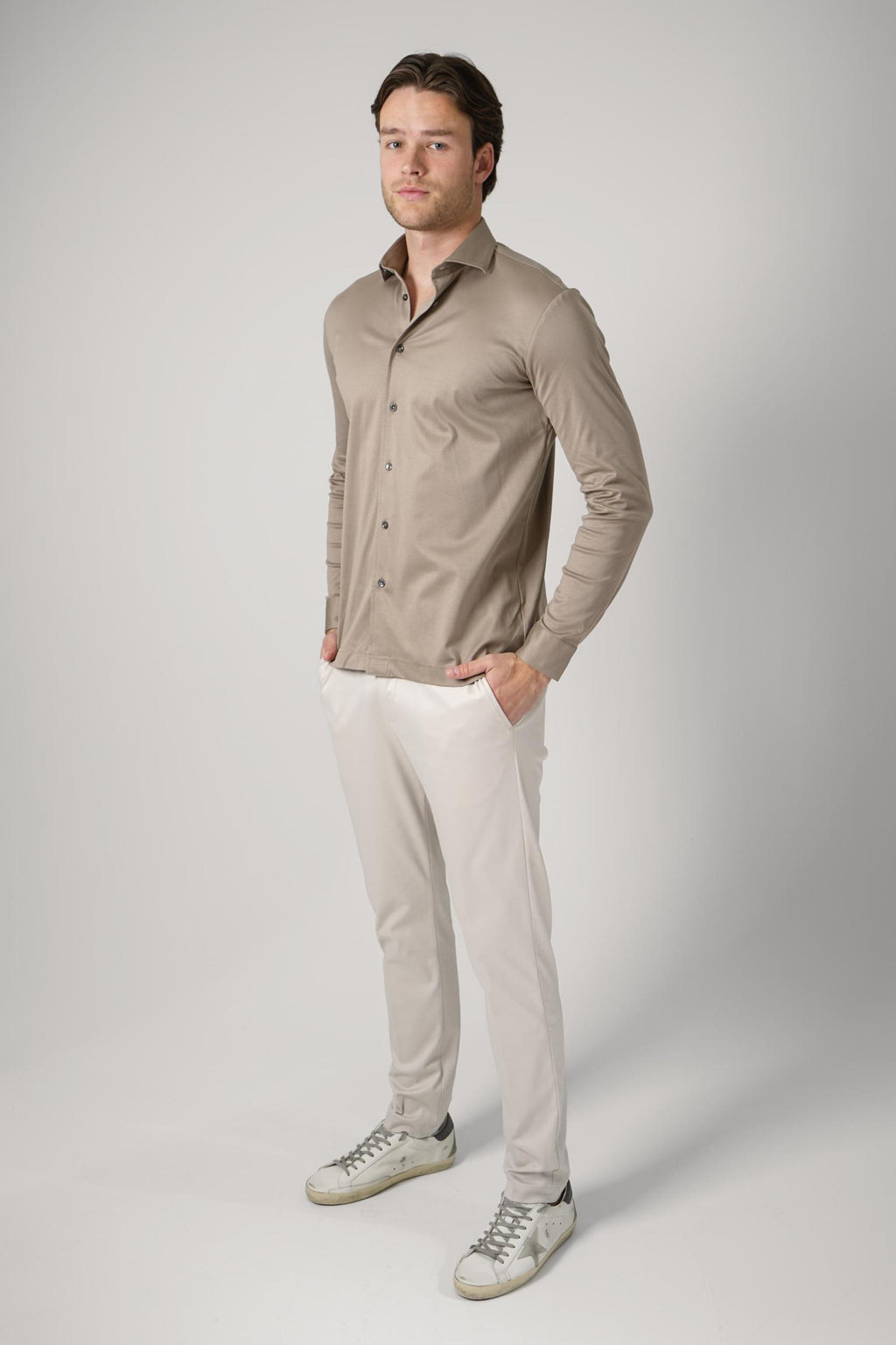 Valenza Interlock Supima Shirt Lead Grey