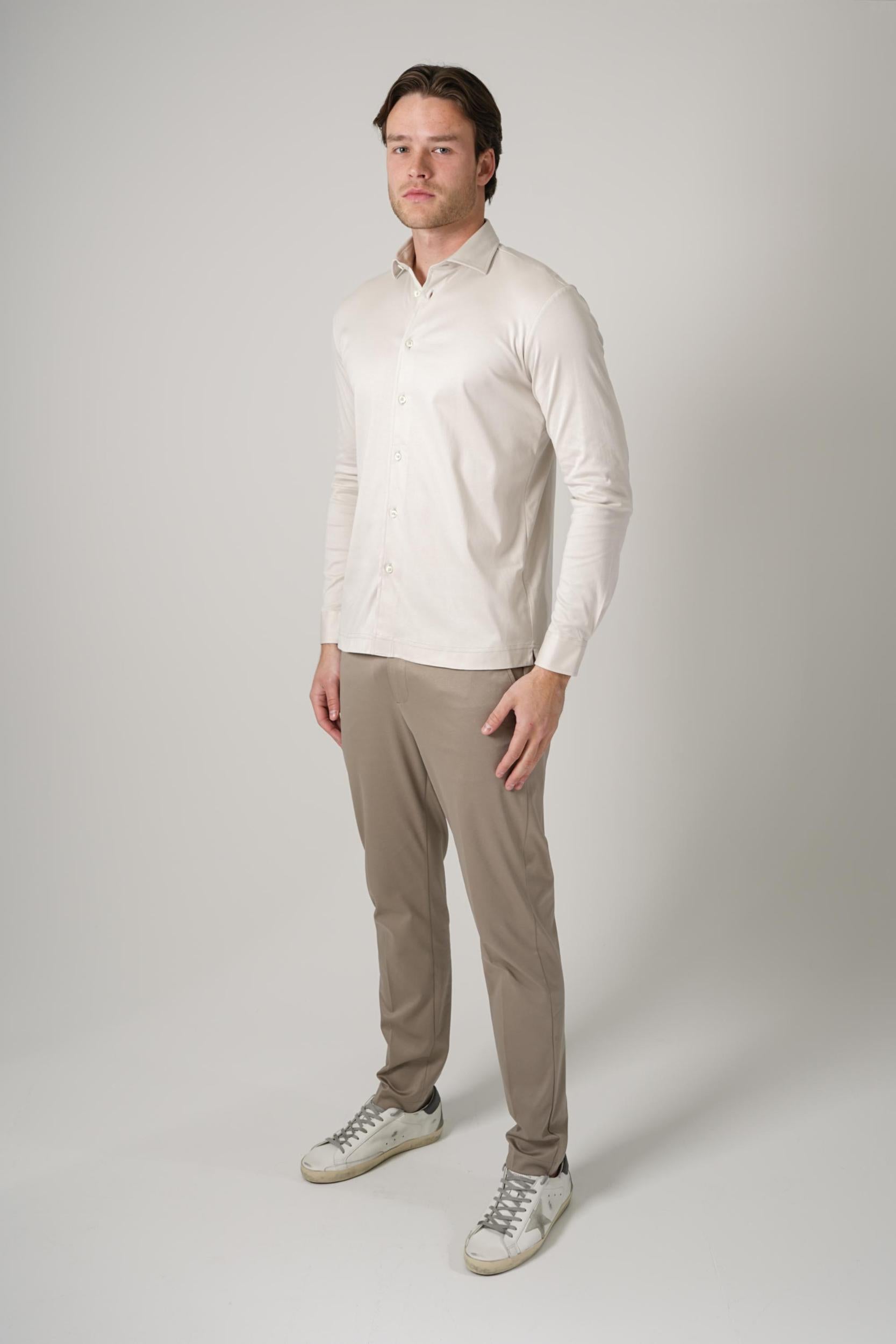 Valenza Interlock Supima Shirt Pearl Grey
