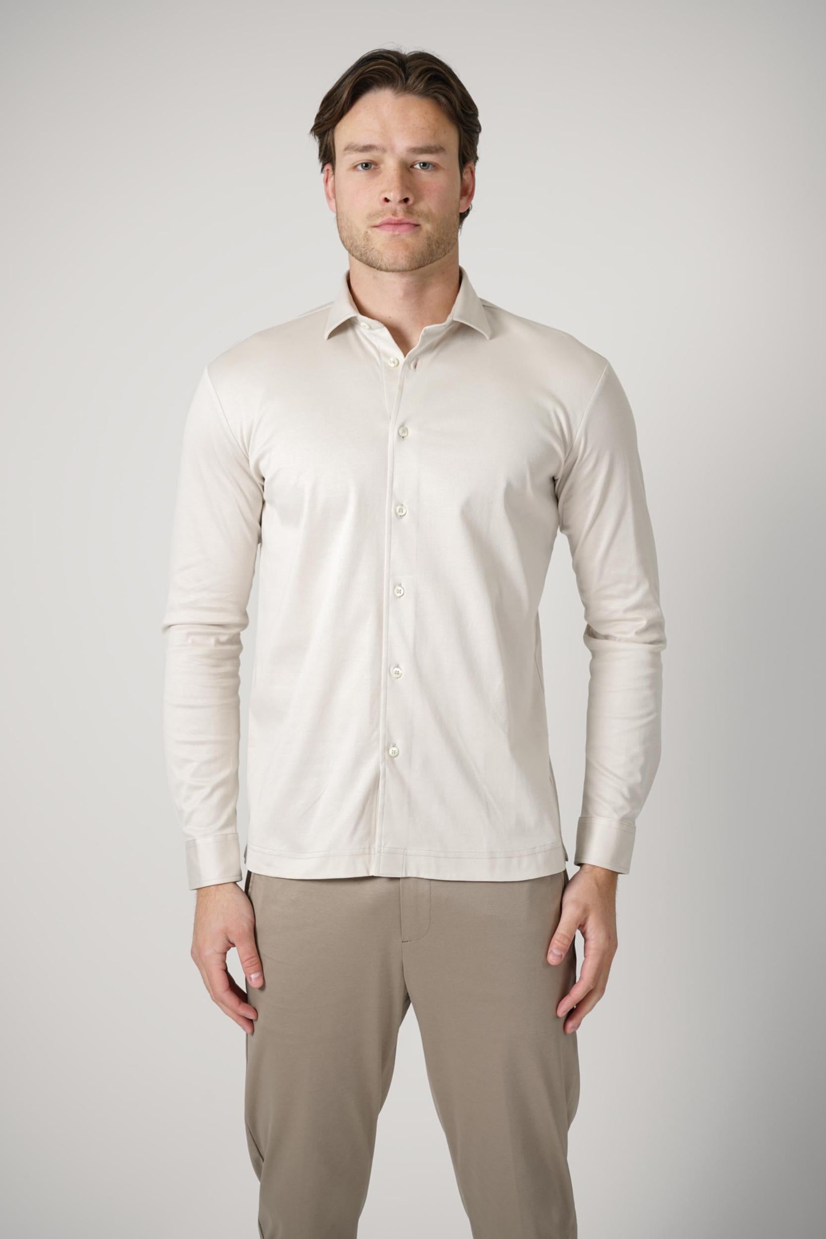 Valenza Interlock Supima Shirt Pearl Grey