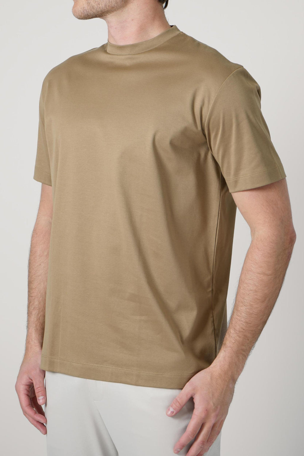 Valenza Slim Fit Supima T-Shirt Almond