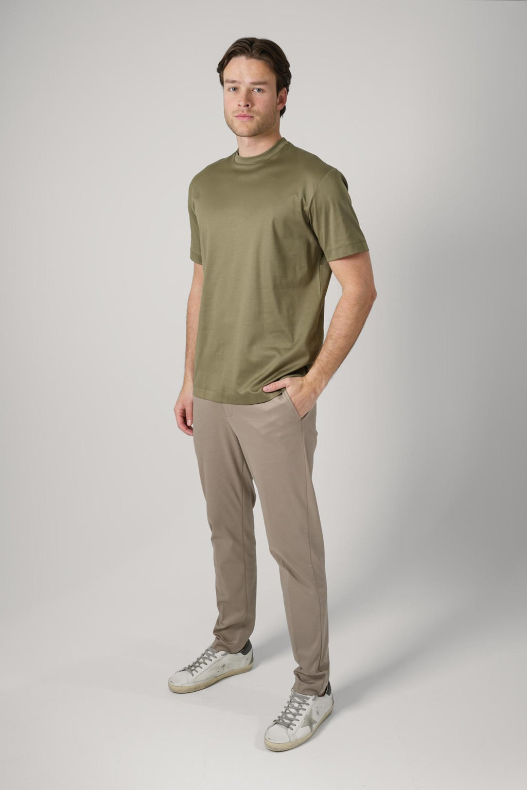 Valenza Slim Fit  Supima T-Shirt Army Green