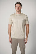 Valenza Slim Fit Supima  T-Shirt Beige
