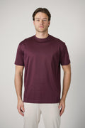Valenza Slim Fit Supima T-Shirt Burgundy Red