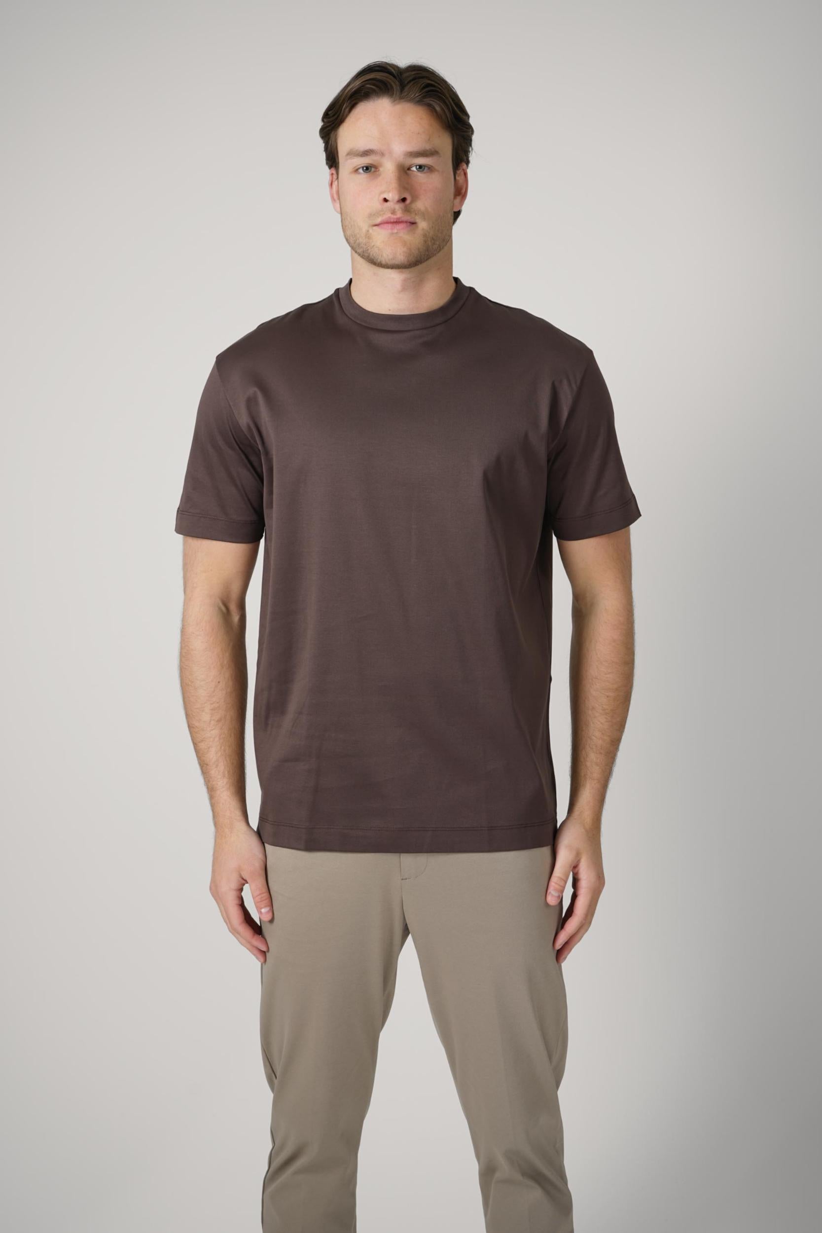 Valenza Slim Fit Supima T-Shirt Ebony Brown