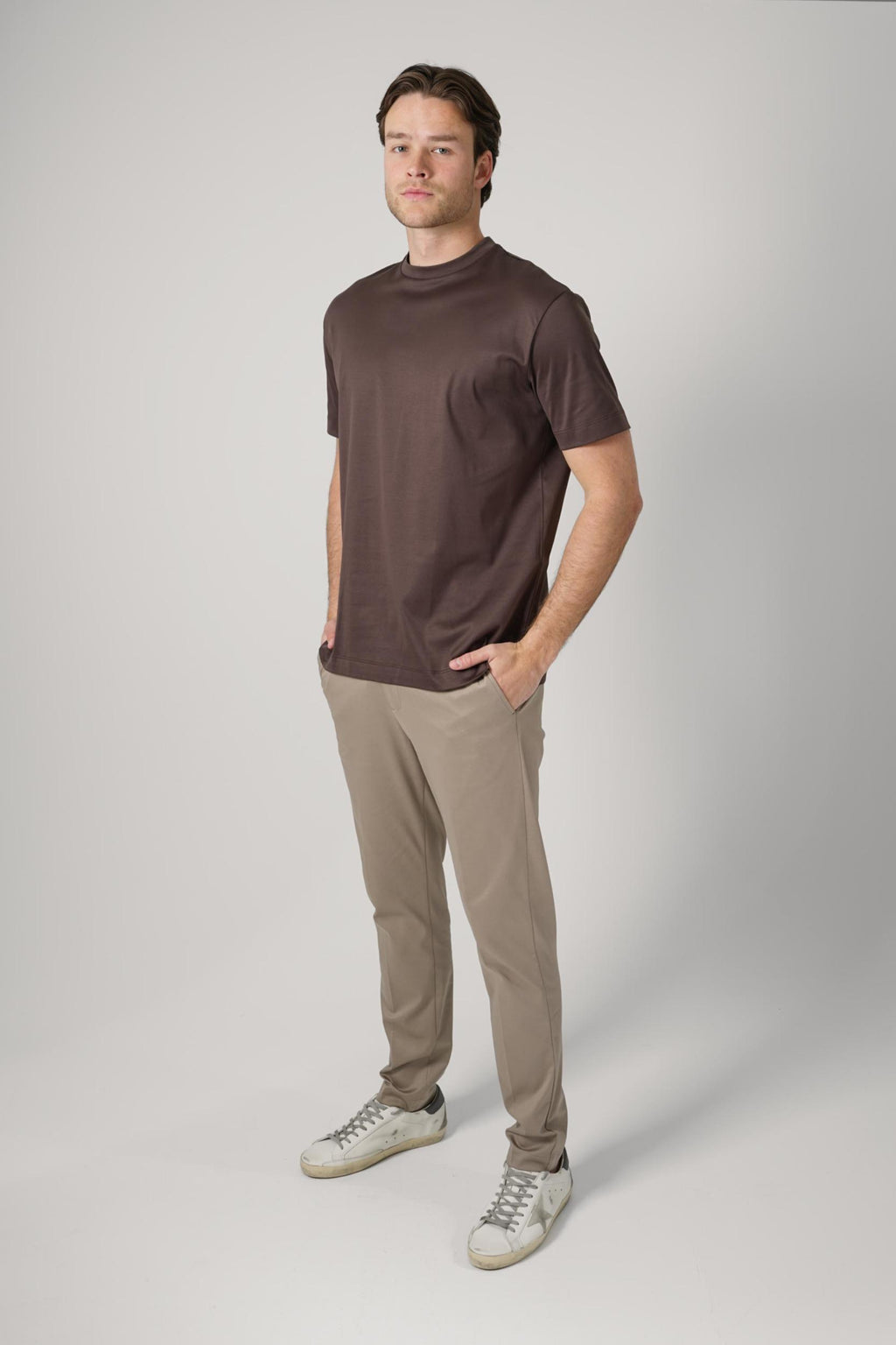 Valenza Slim Fit Supima T-Shirt Ebony Brown