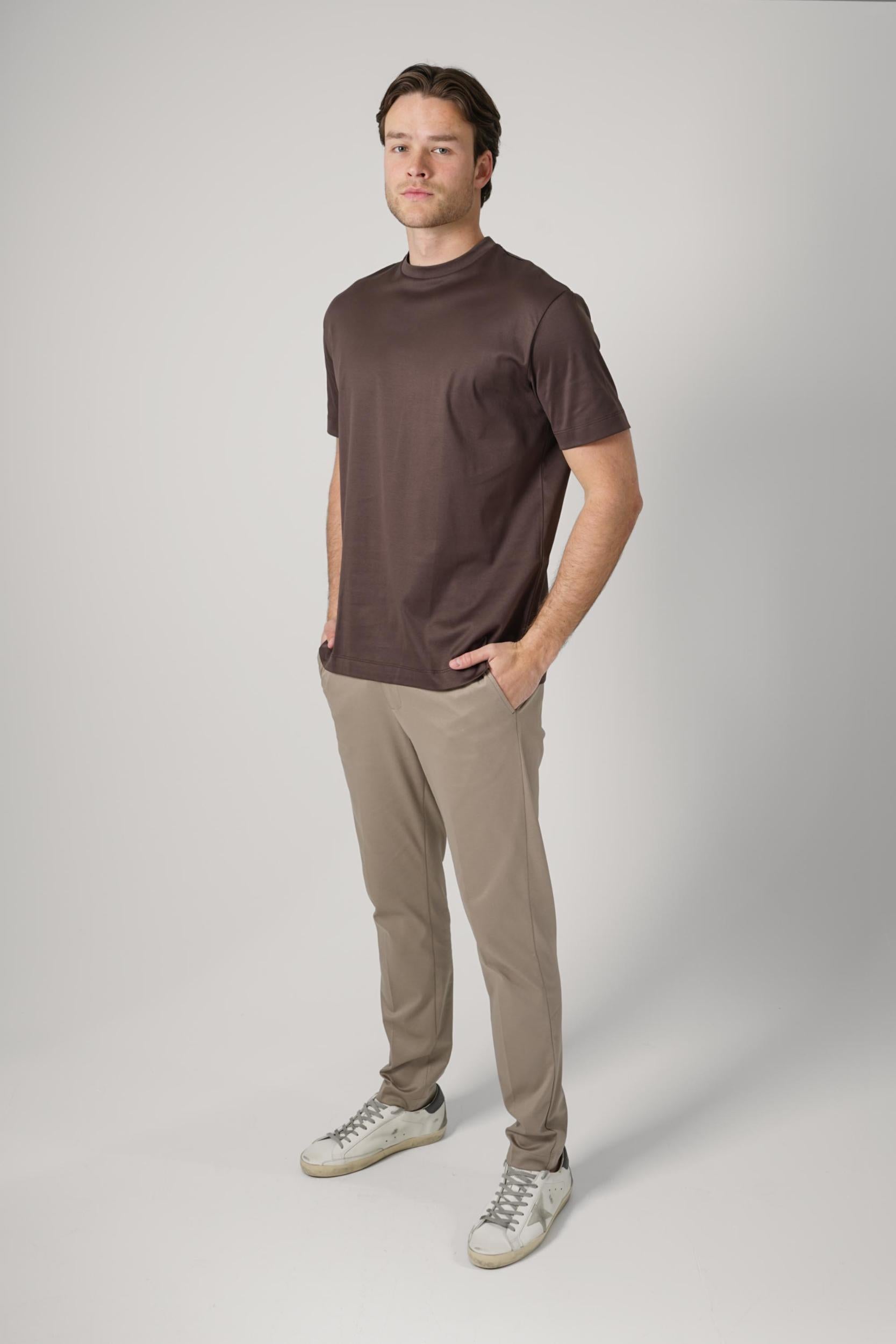 Valenza Slim Fit Supima T-Shirt Ebony Brown