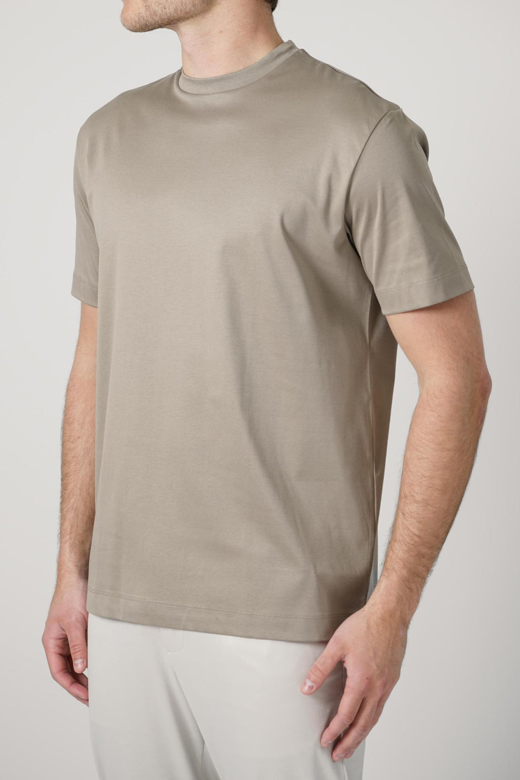 Valenza Slim Fit Supima T-Shirt Lead Grey