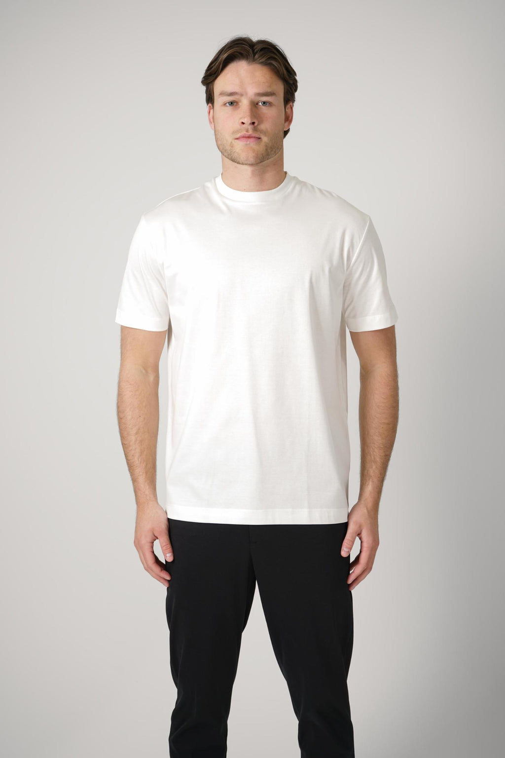 Valenza Slim Fit Supima T-Shirt Off-White