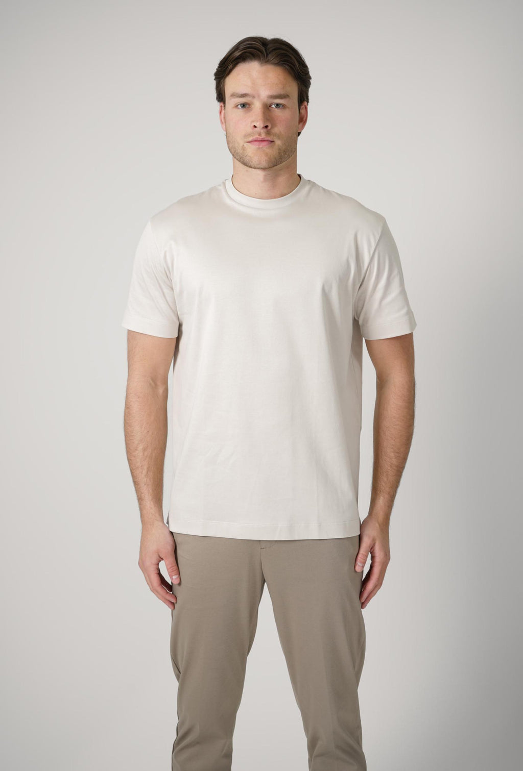 Valenza Slim Fit  Supima T-Shirt Pearl Grey