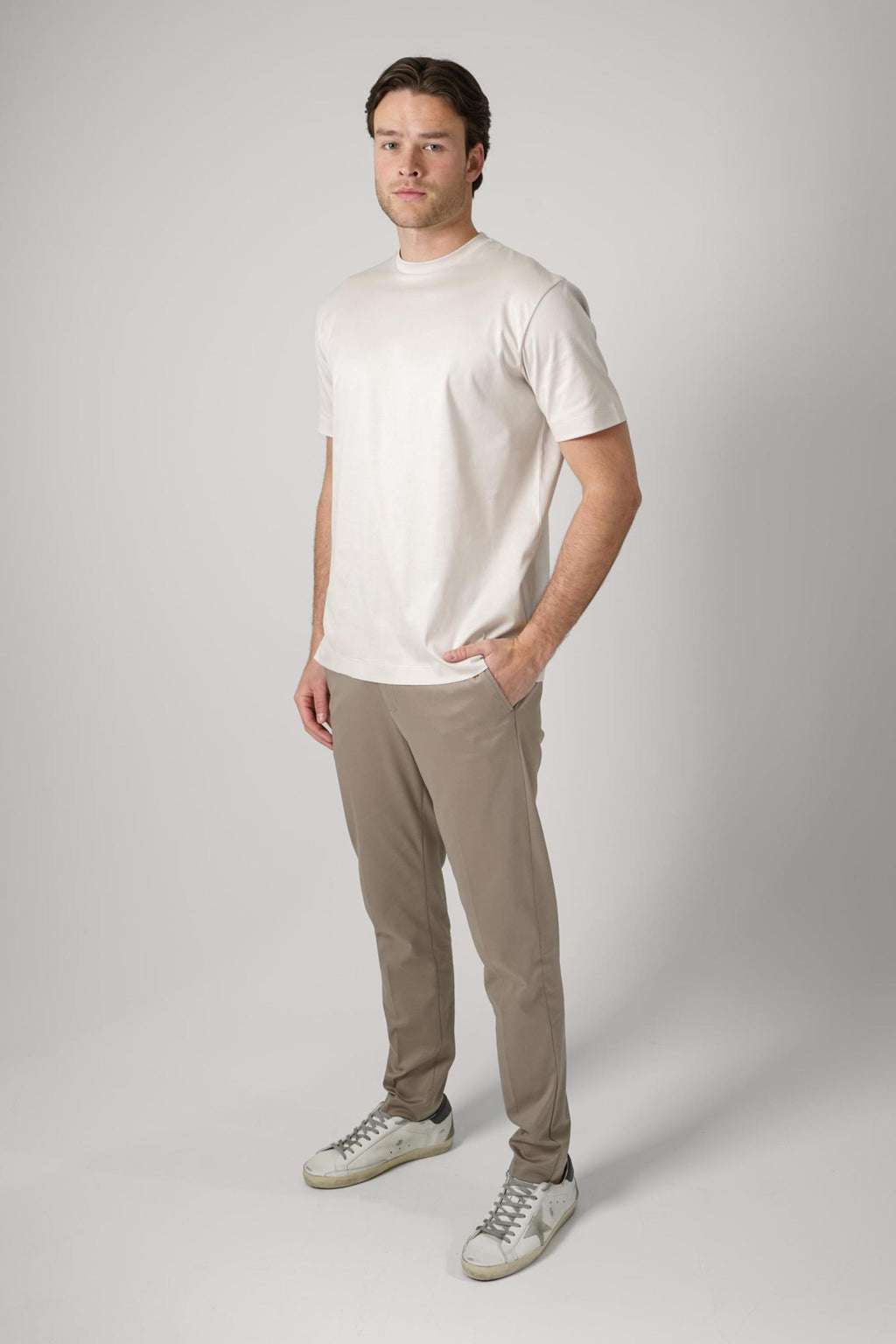 Valenza Slim Fit  Supima T-Shirt Pearl Grey