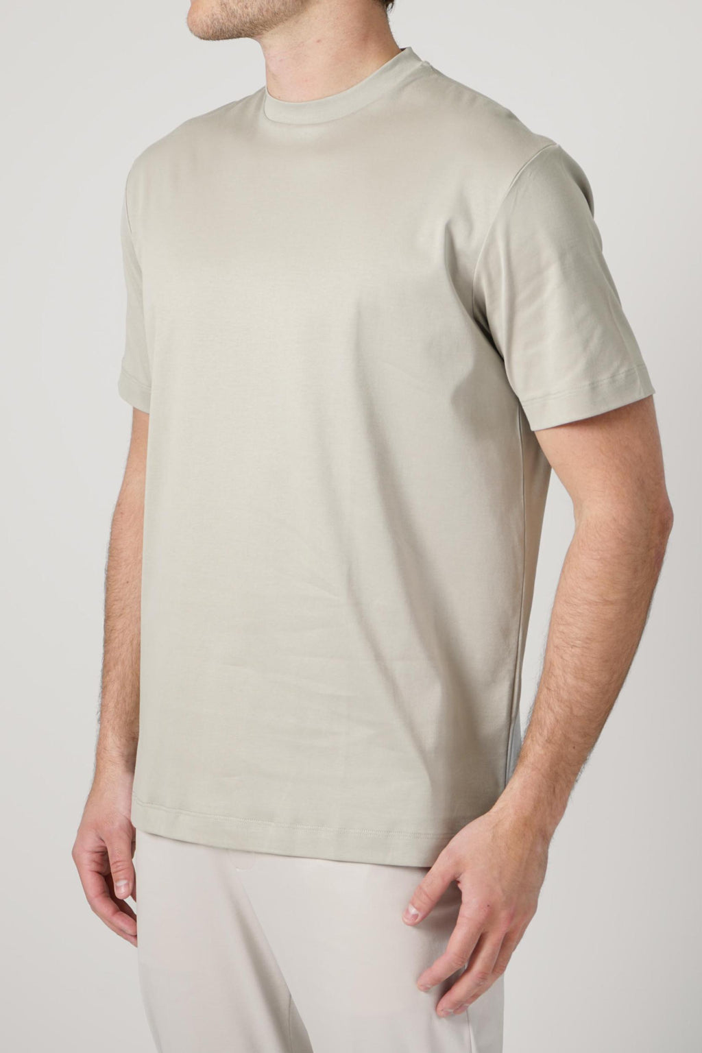Valenza Slim Fit Supima T-Shirt Stone