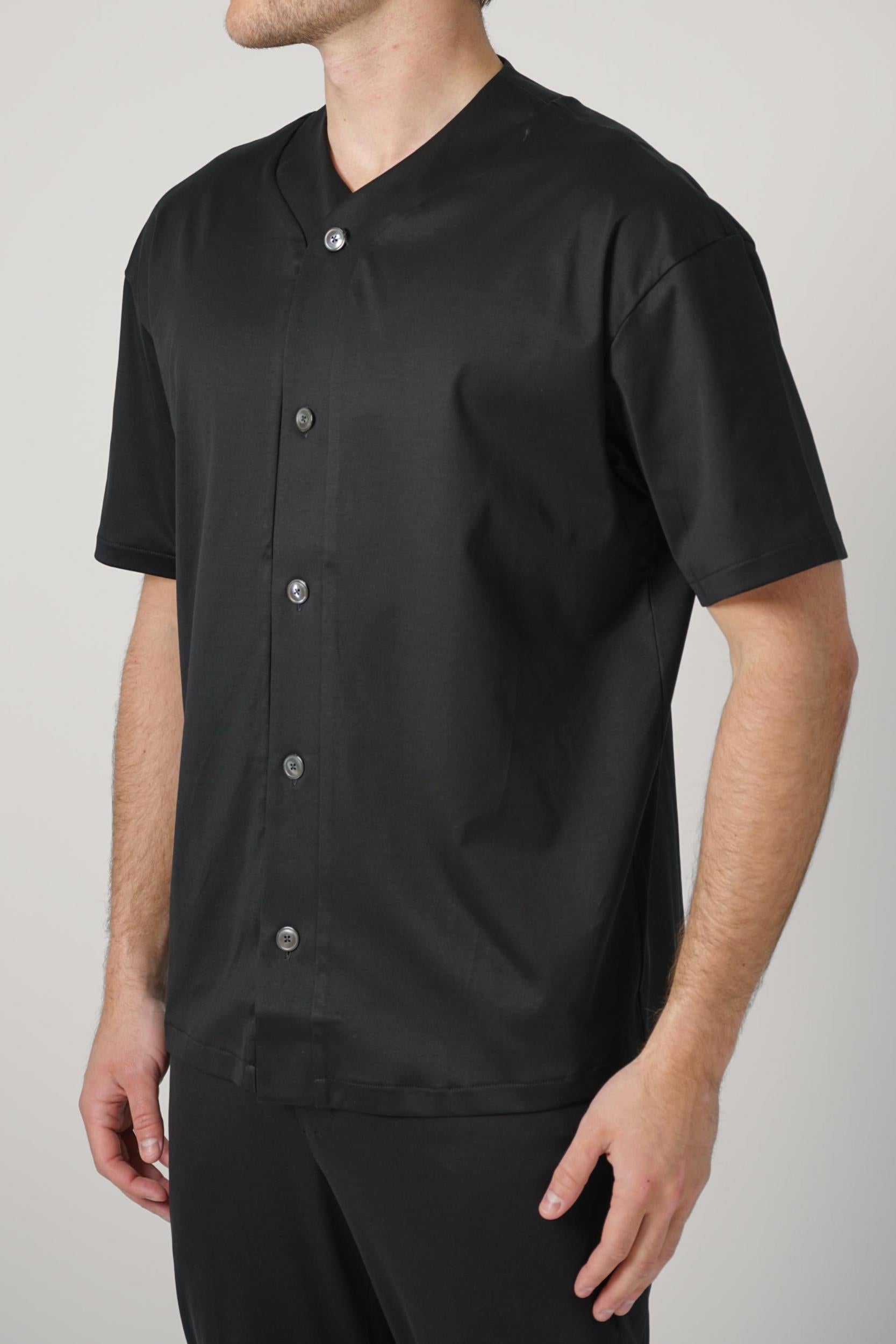 Valenza Supima Baseball Shirt Black