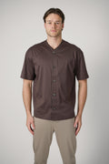 Valenza Supima Baseball Shirt Ebony Brown