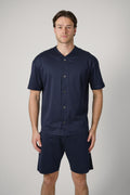 Valenza Supima  Baseball Shirt Navy